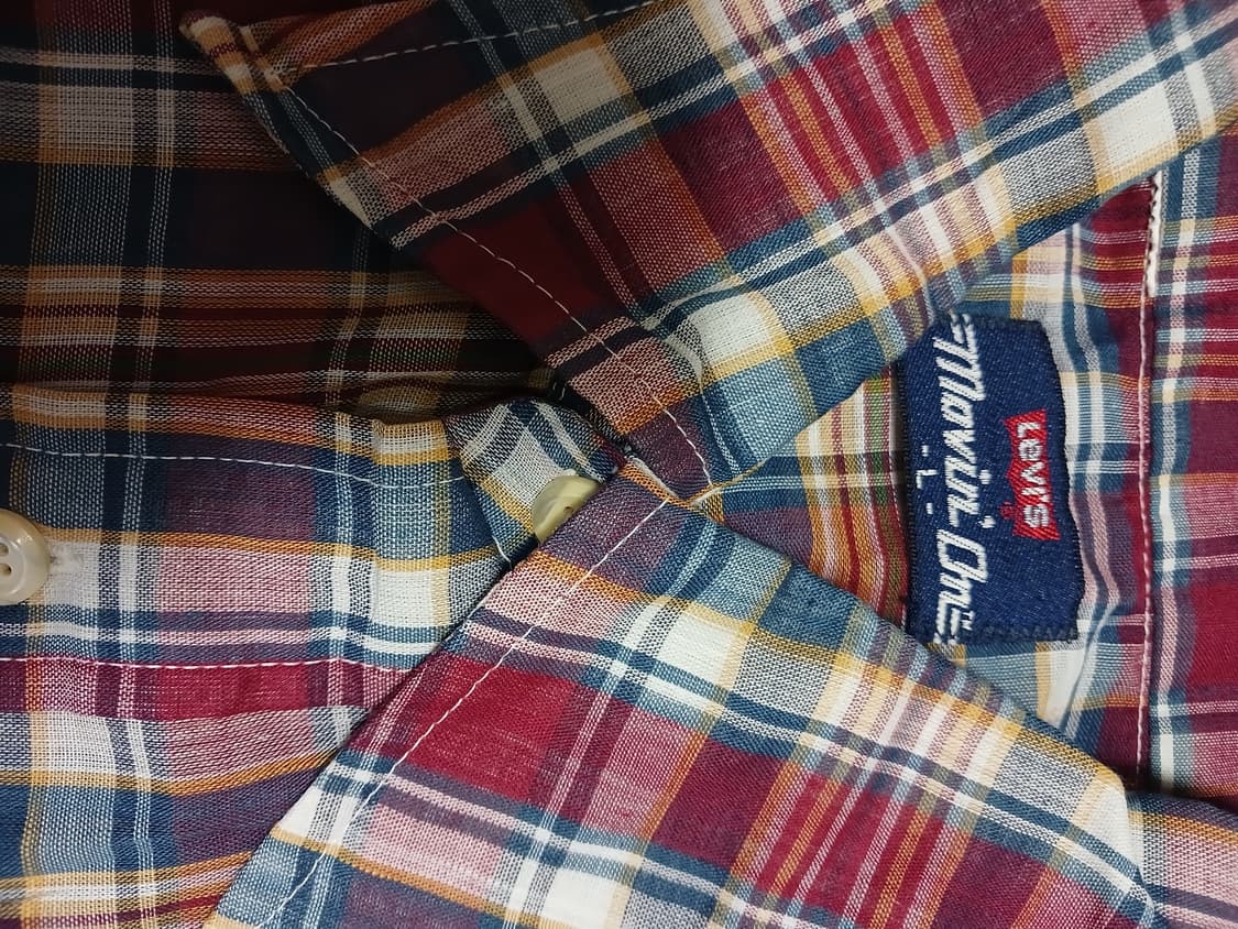 Levi's movin' on 80's 빈티지 마드라스 체크 셔츠 상품이미지2