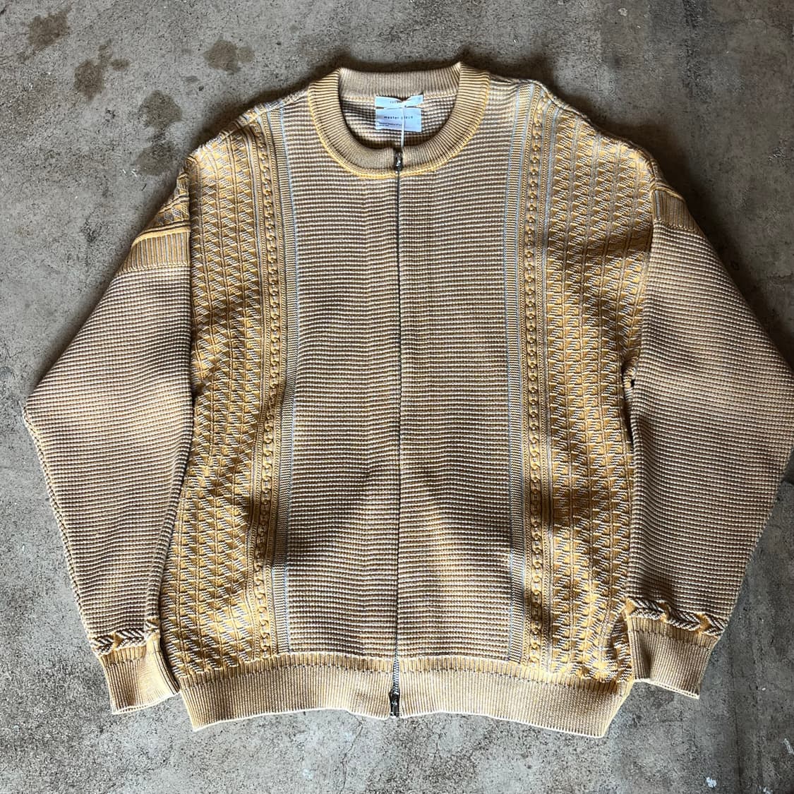 야시키 니트 집업 상품이미지1