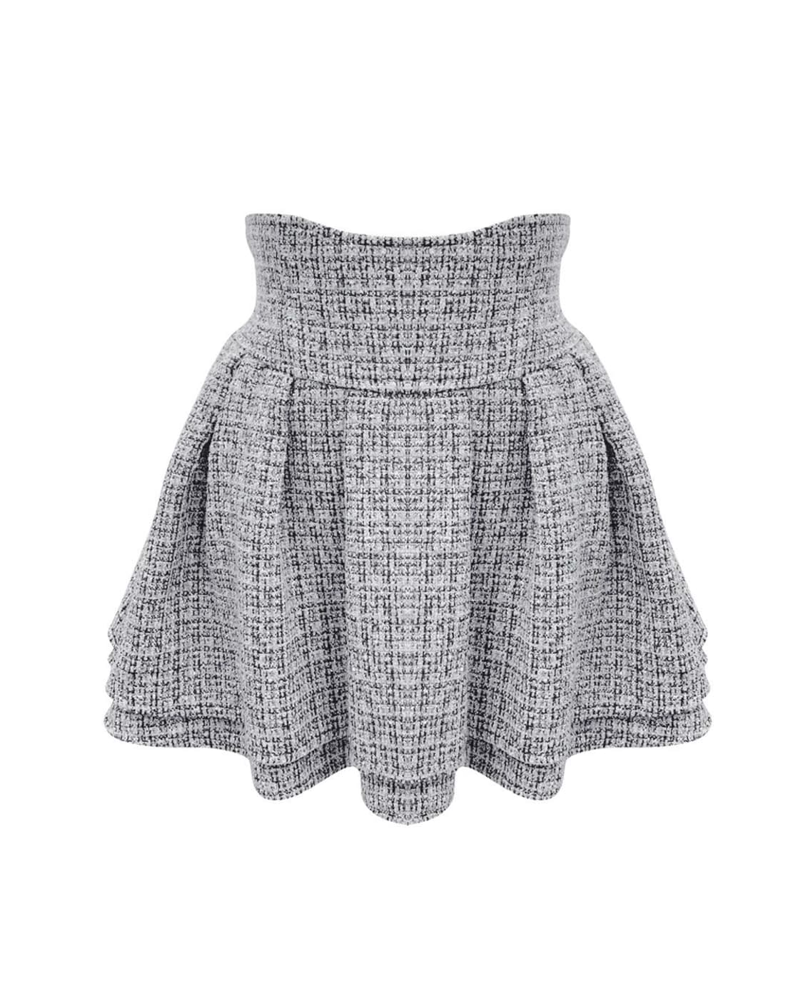 미셸마카롱 라메 트위드 미각 스커트 일브스나걸리양지뢰양산형지뢰계 상품이미지4