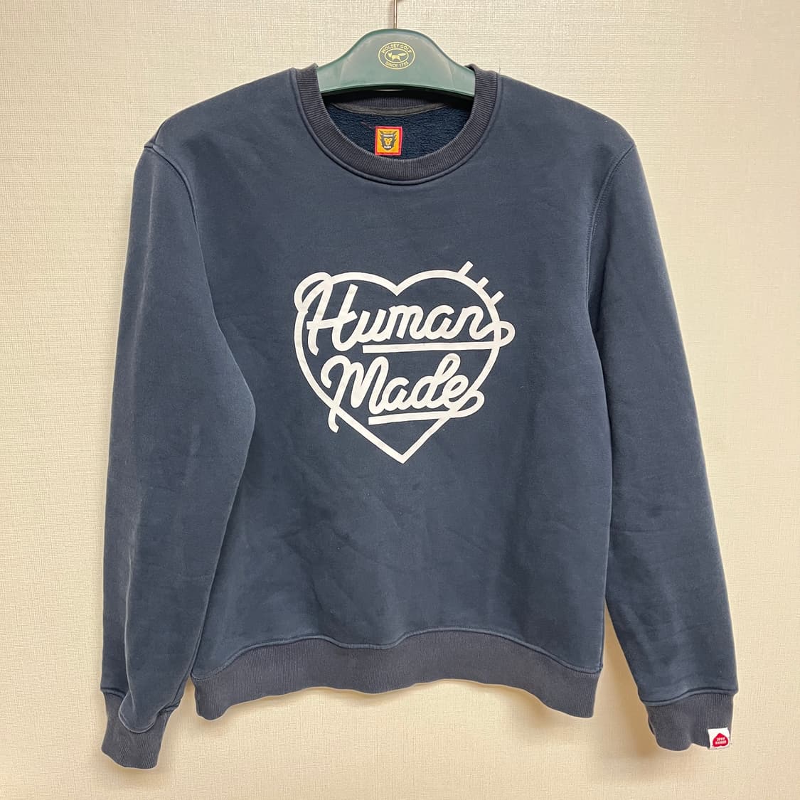 (M) 휴먼메이드 네이비 하트 맨투맨 상품이미지1