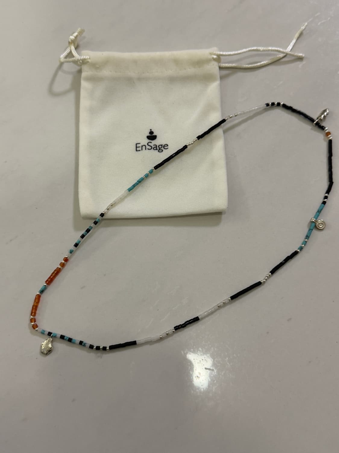 Ensage 윈드 트레일 멀티스톤 네크리스 상품이미지3