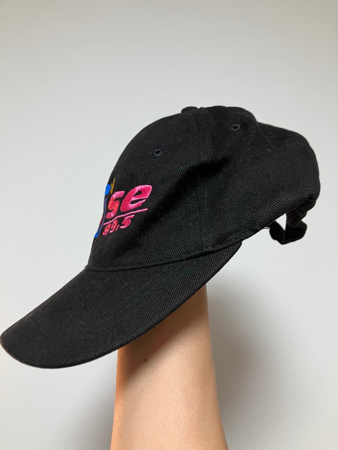 cjse 빈티지 블랙 라디오 방송국 볼캡 6패널캡 상품이미지2