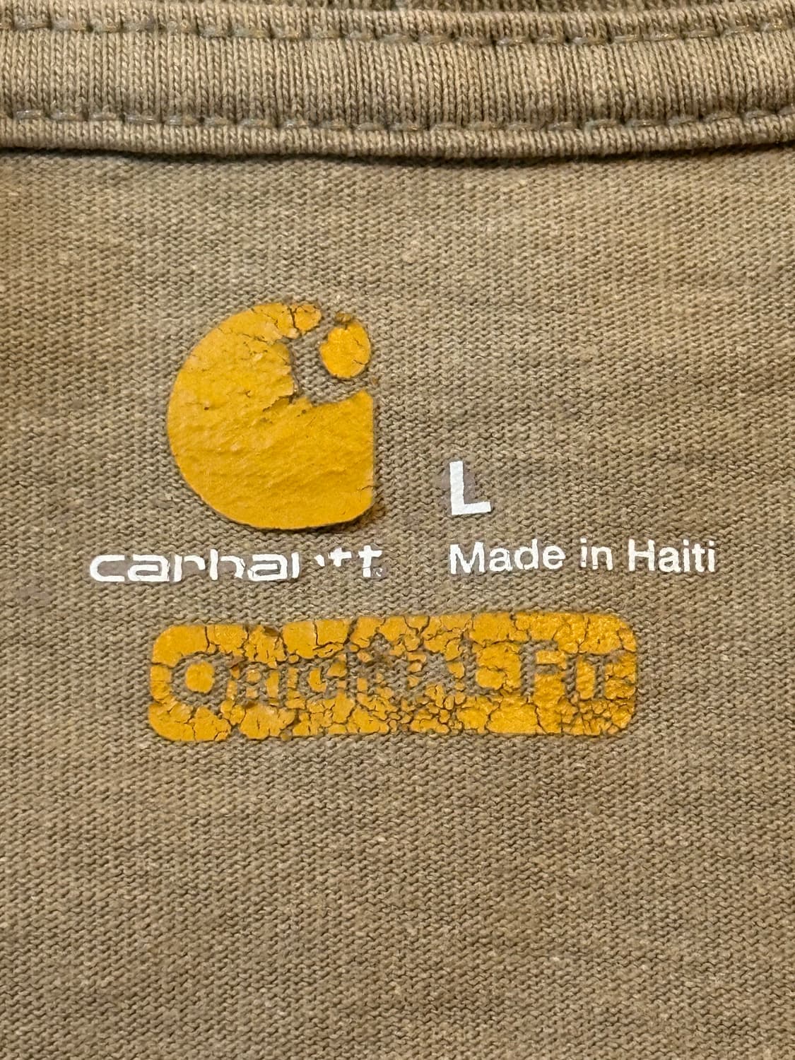 칼하트 CARHARTT 오리지널핏 포켓 반팔 티셔츠 베이지 상품이미지5