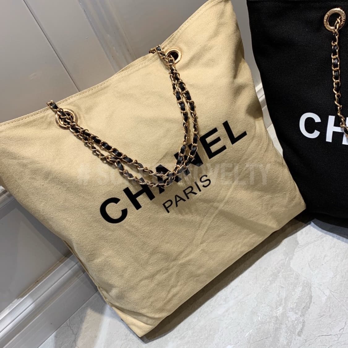 샤넬뷰티 골드체인 숄더백 아이보리 상품이미지6