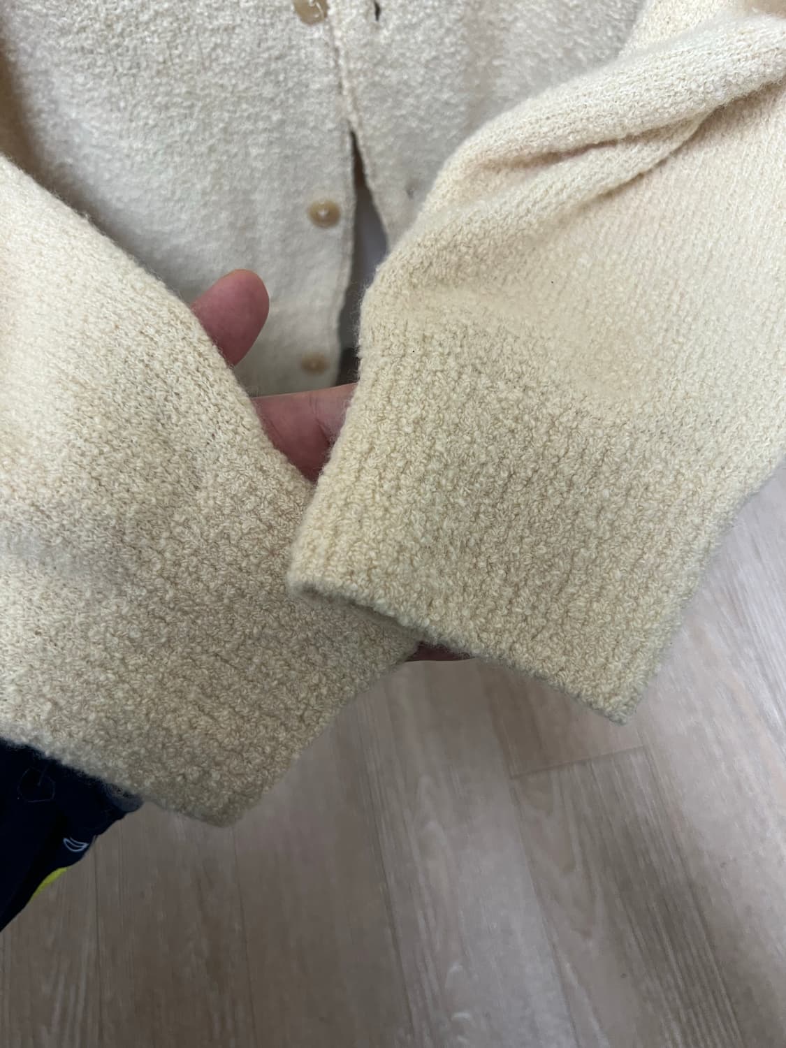 브라운야드 알파카 카라 가디건 팝니다 상품이미지3