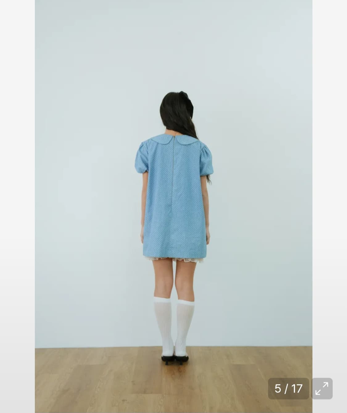 샤키리 제인 퍼프 미니 드레스 (블루) 상품이미지4