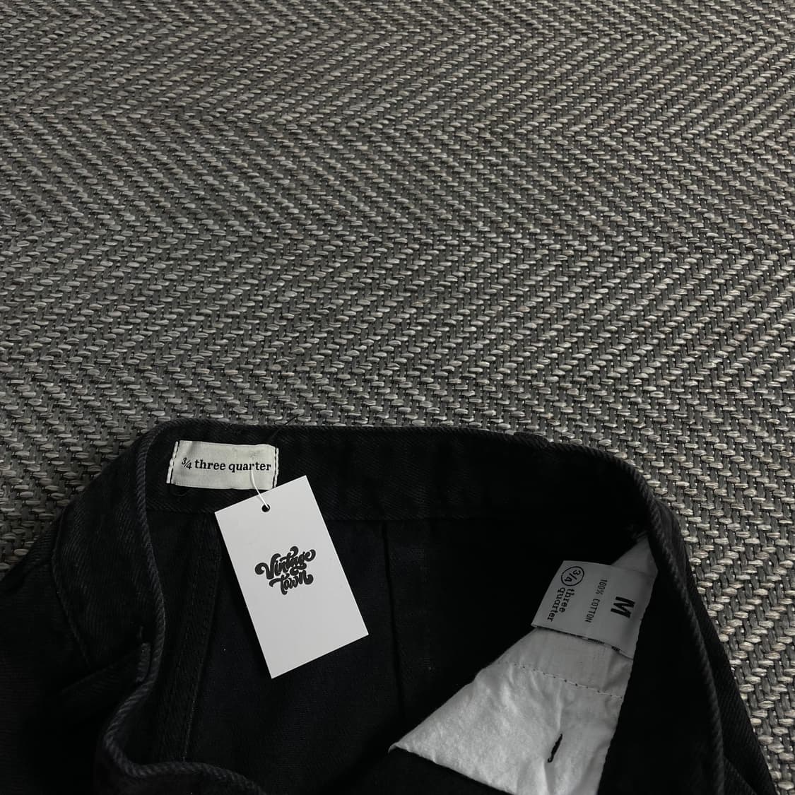 빈티지 커팅 데님 스커트 블랙o 3899 상품이미지4