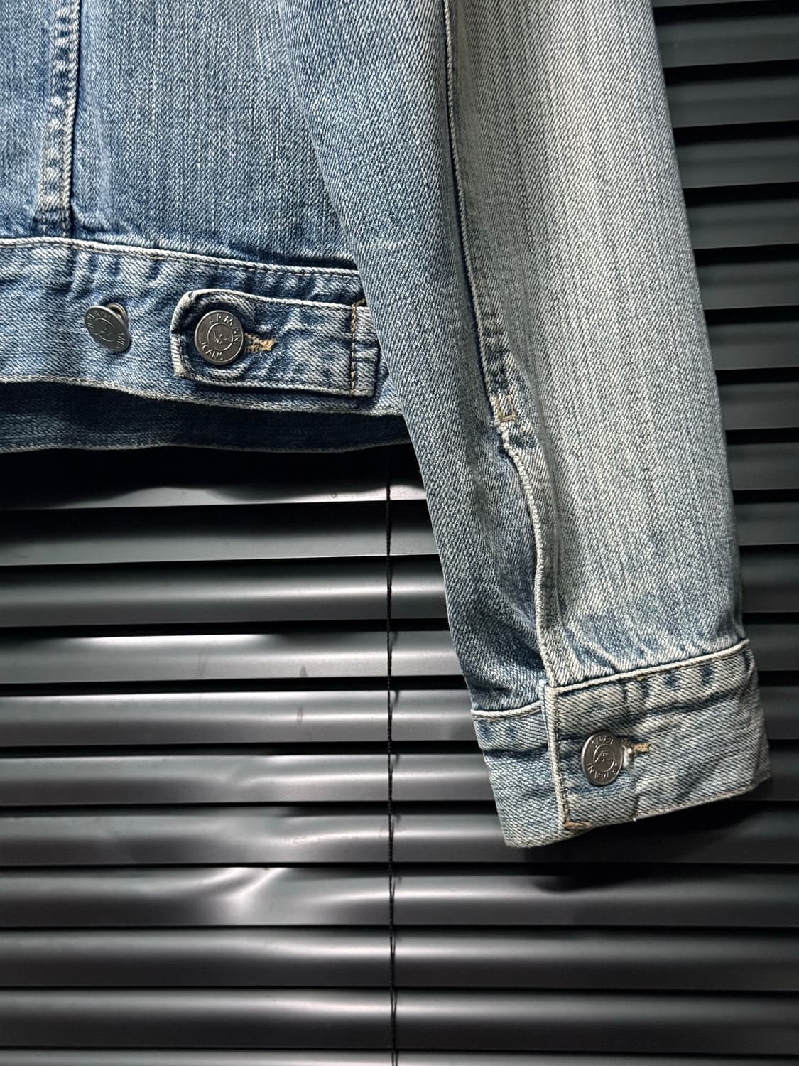 아르마니 진스 트러커 인디고 데님 청자켓 샌드 워싱 워시드 워크 자켓 M 상품이미지6