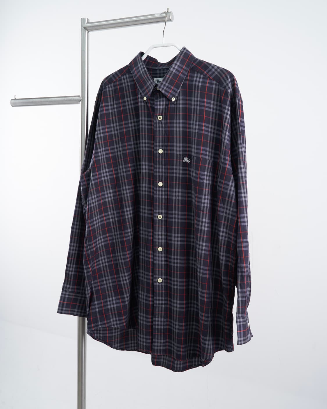 Burberry 런던라벨 노바체크 네이비 셔츠 상품이미지3