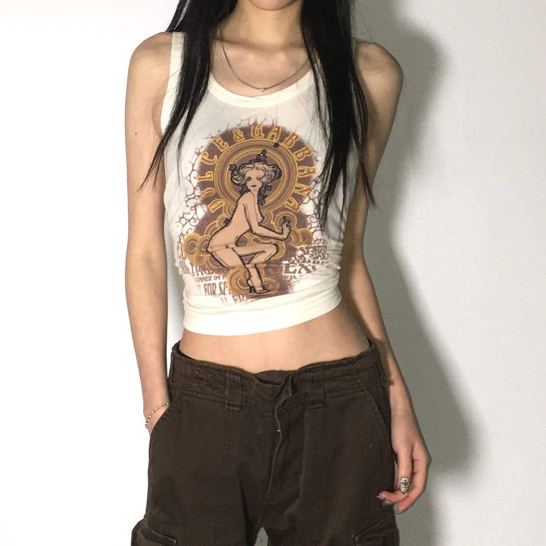 00s 돌체앤가바나 프린팅 슬리브리스 Dolce & Gabbana 상품이미지1