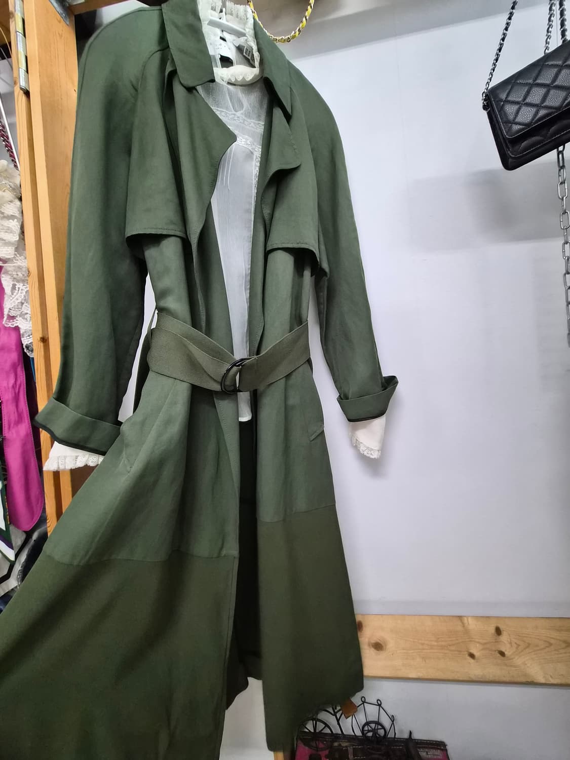 산드로 비스코스 린넨 트렌치코트 상품이미지1