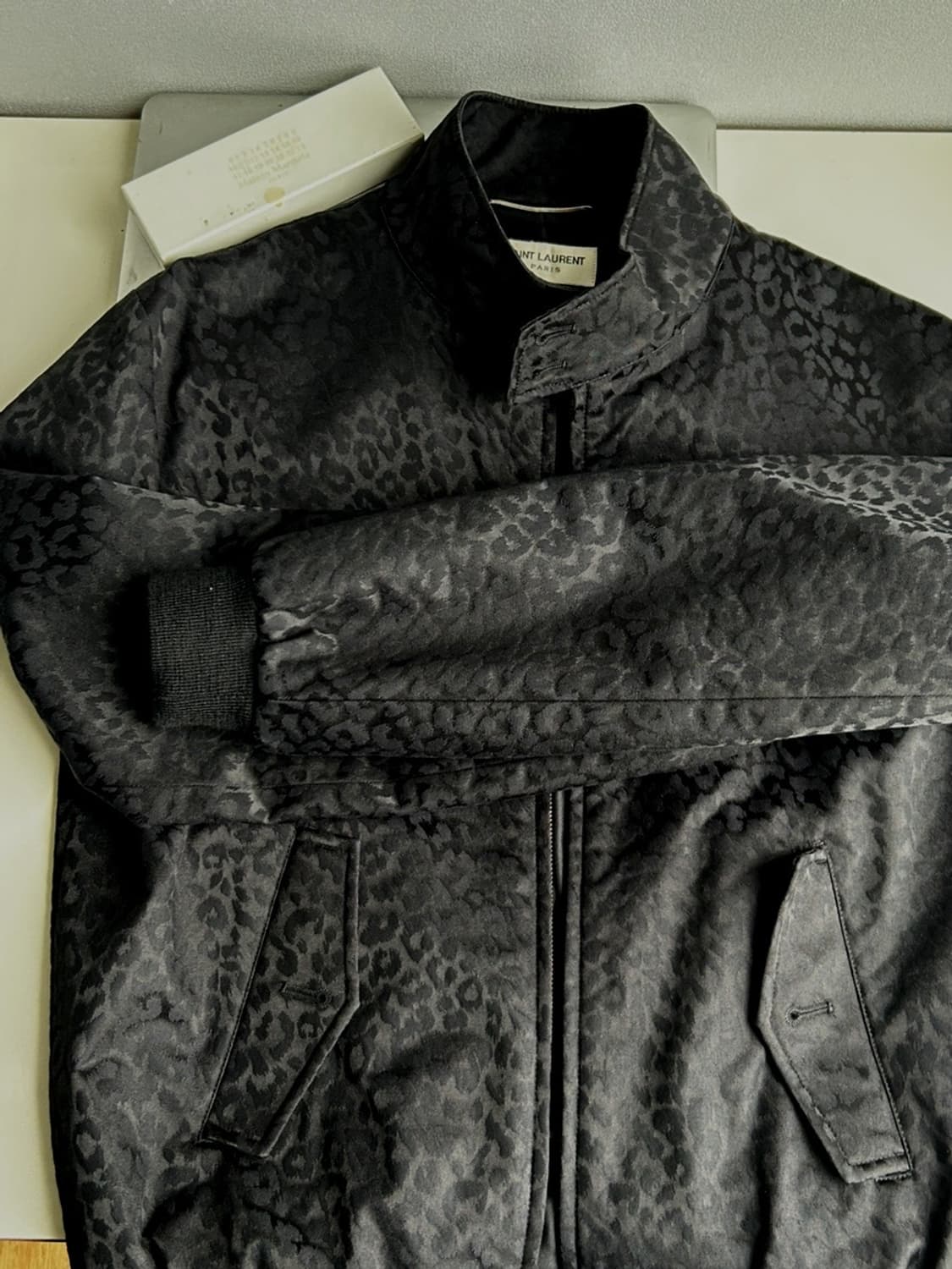 생로랑 에디시즌 레오파드 실크 자켓(46사이즈) 상품이미지1