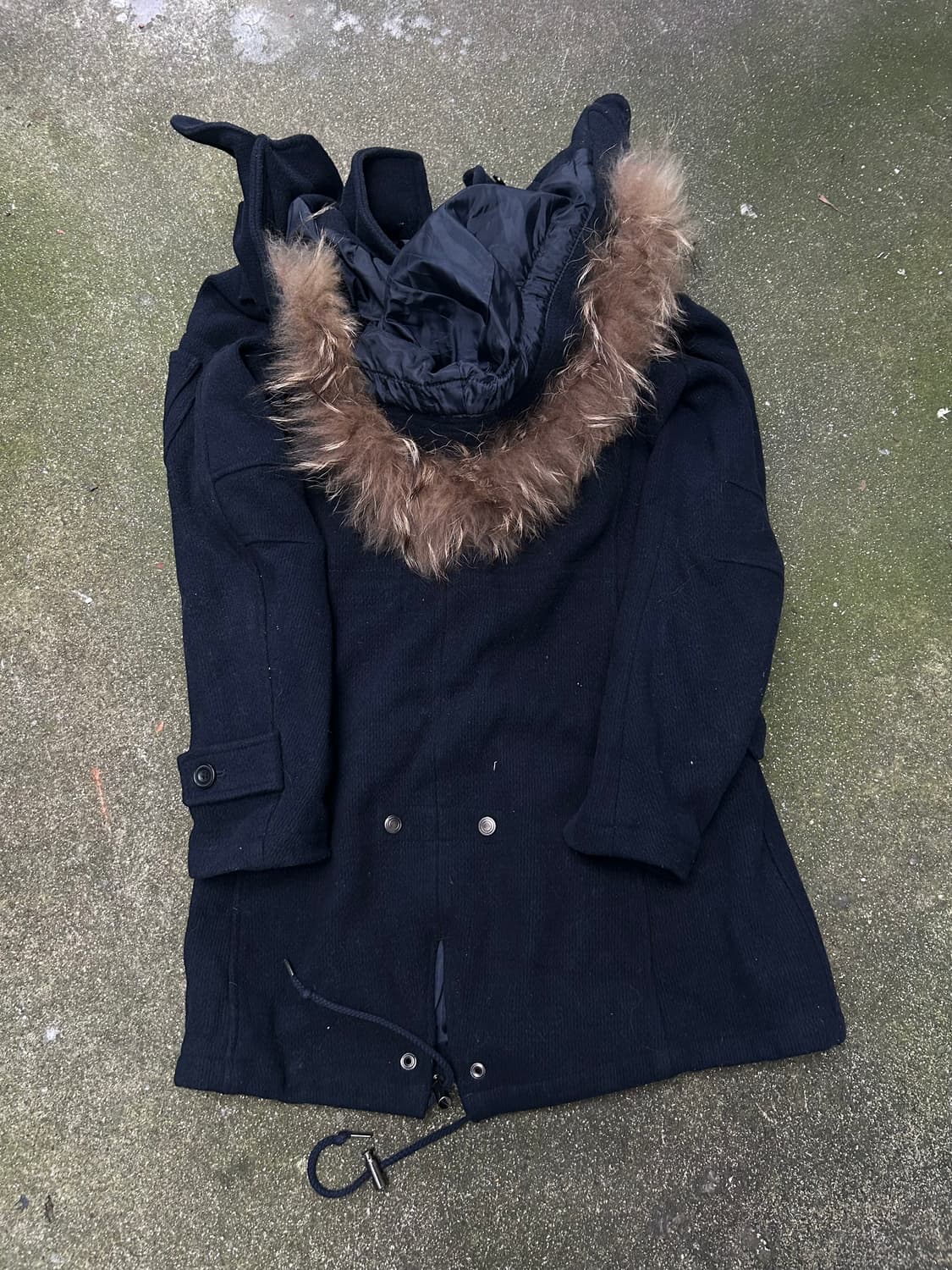 2000s 토네이도마트 v-kei 퍼 코트 자켓 상품이미지4