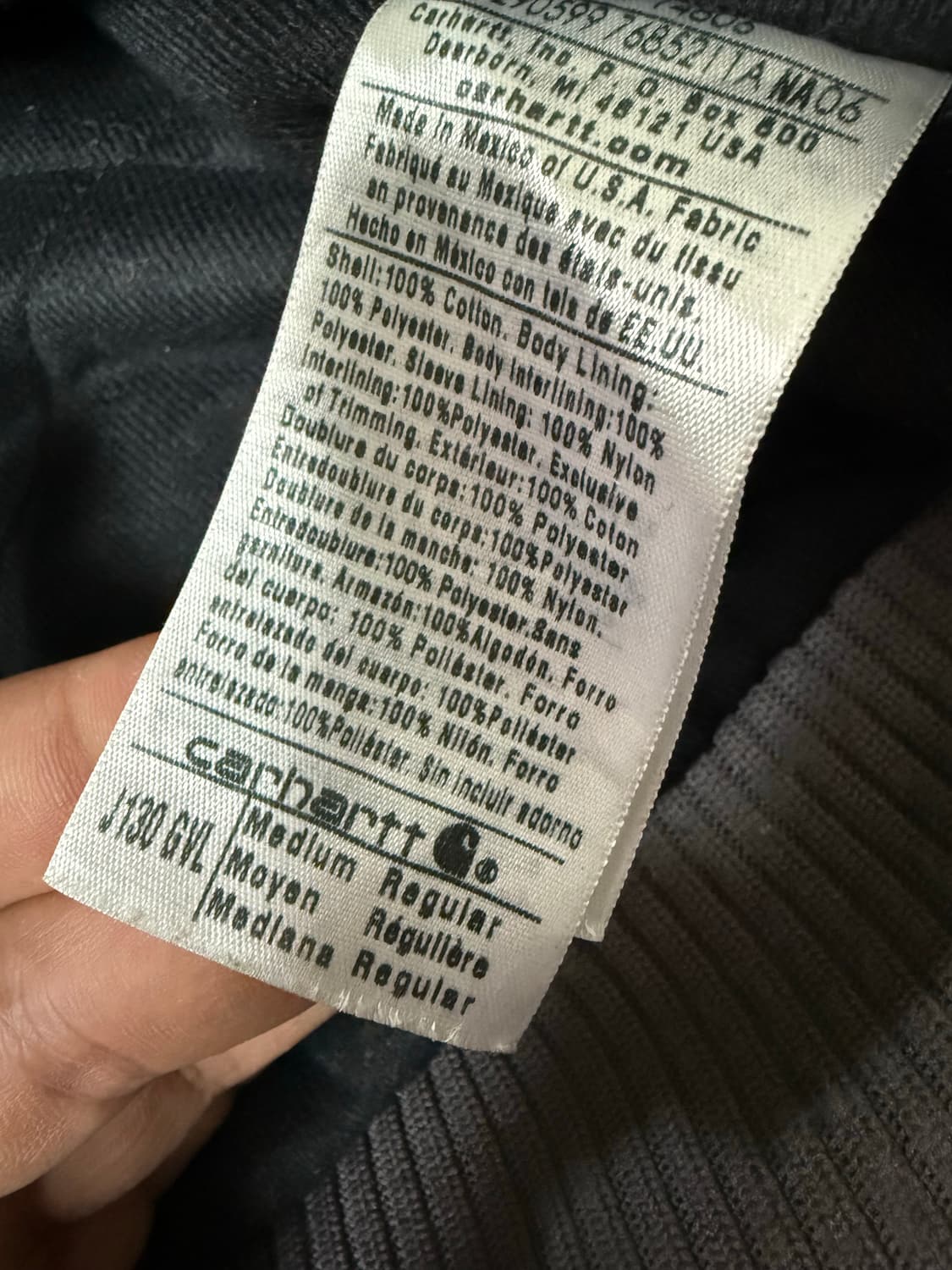 칼하트 j130 워크 후드자켓 상품이미지8