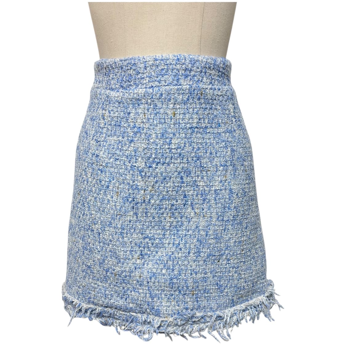 3662 하늘색 트위드 자켓 스커트 누빔 투피스세트 상품이미지4