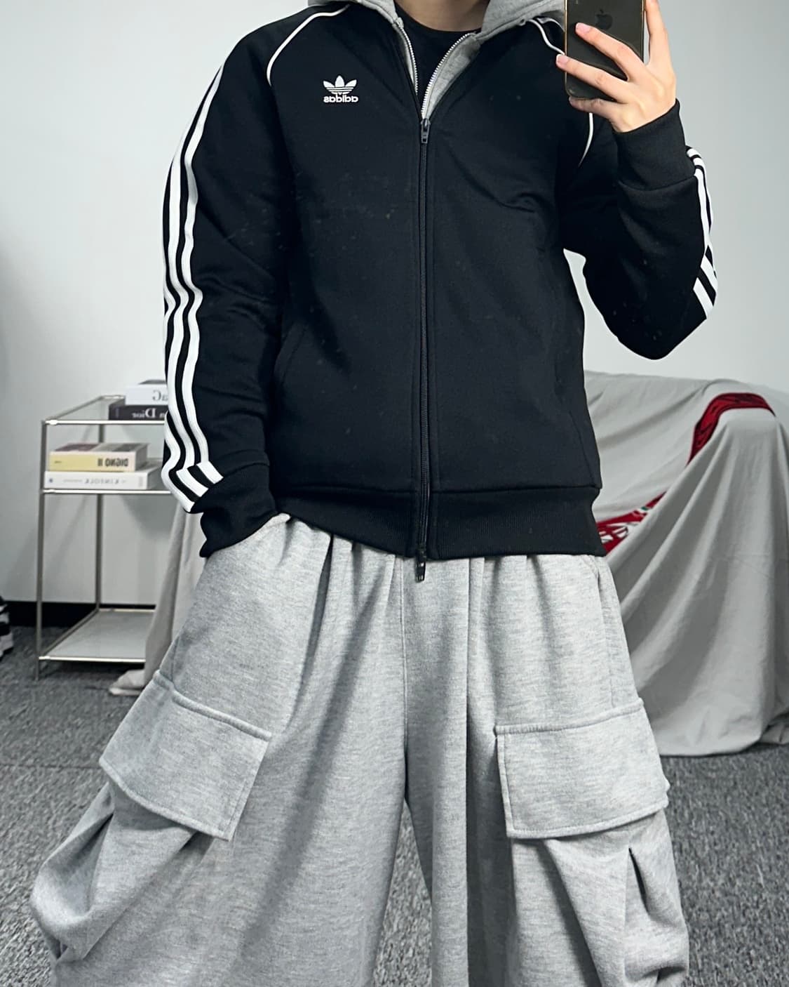 아디다스 블랙 슈퍼스타 트랙탑 져지 M 상품이미지4