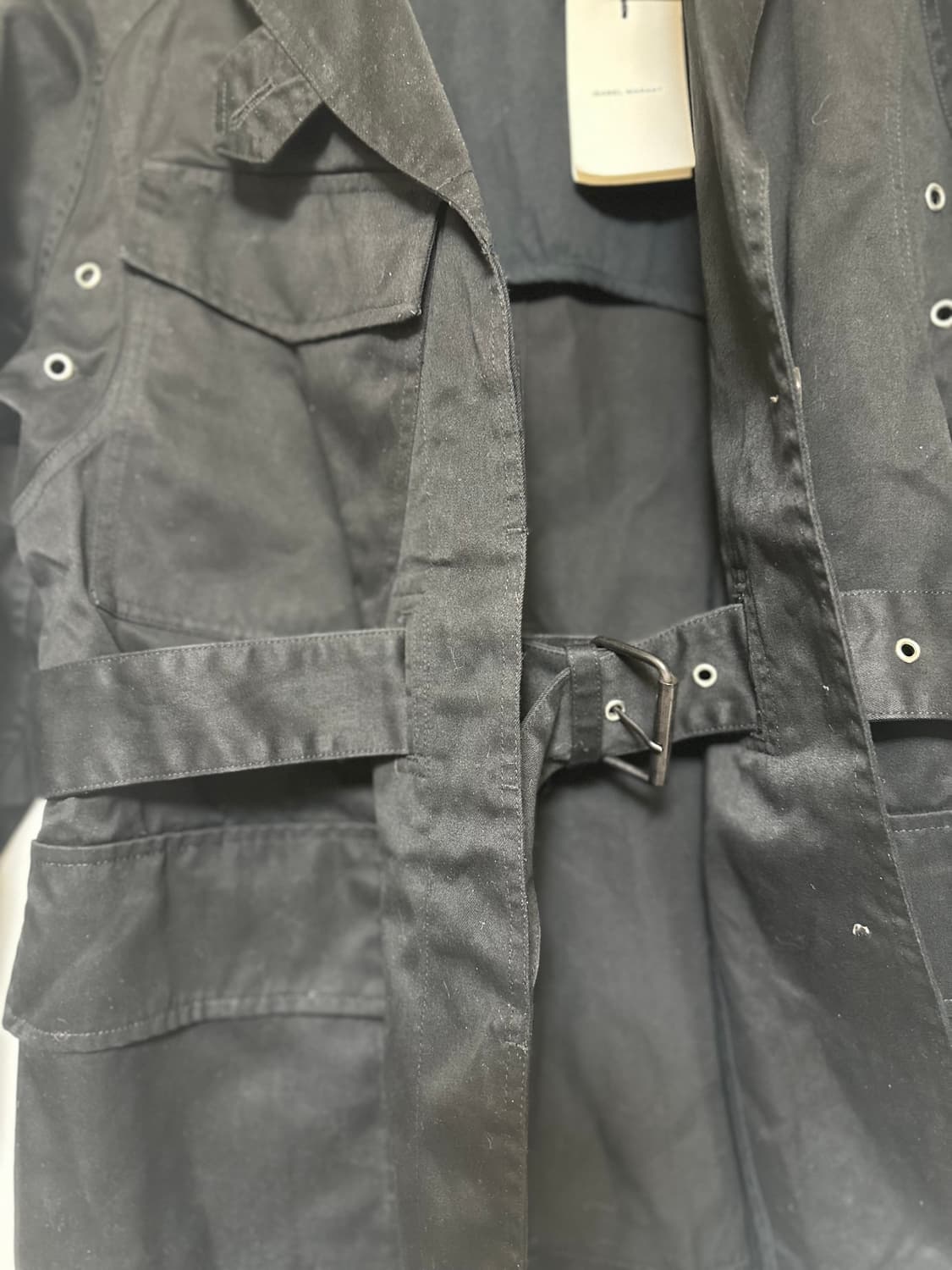 이자벨마랑 블랙 벨티드 유니크자켓 정품 상품이미지4