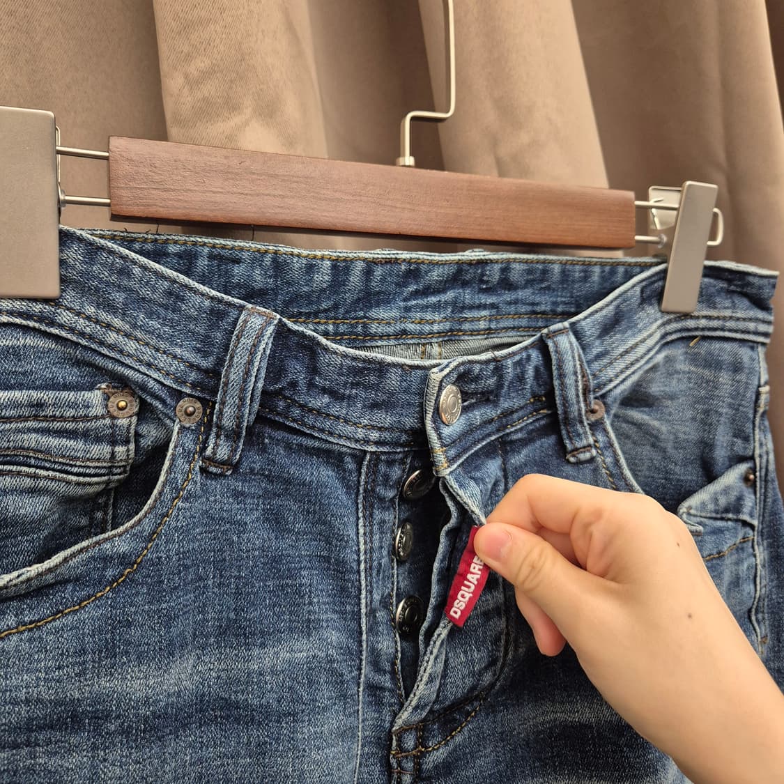 디스퀘어드2 패치 워크 디스 진 50 상품이미지3