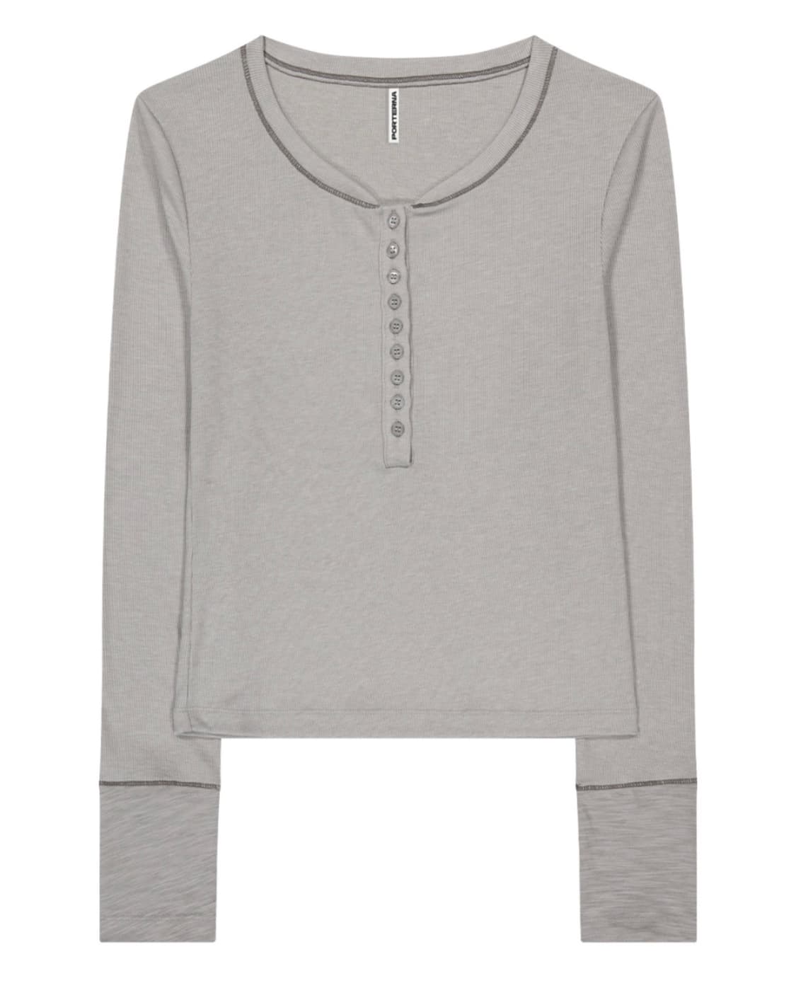 포르테나 MIX POINT LONG SLEEVE BUTTON T-SHIR 상품이미지5