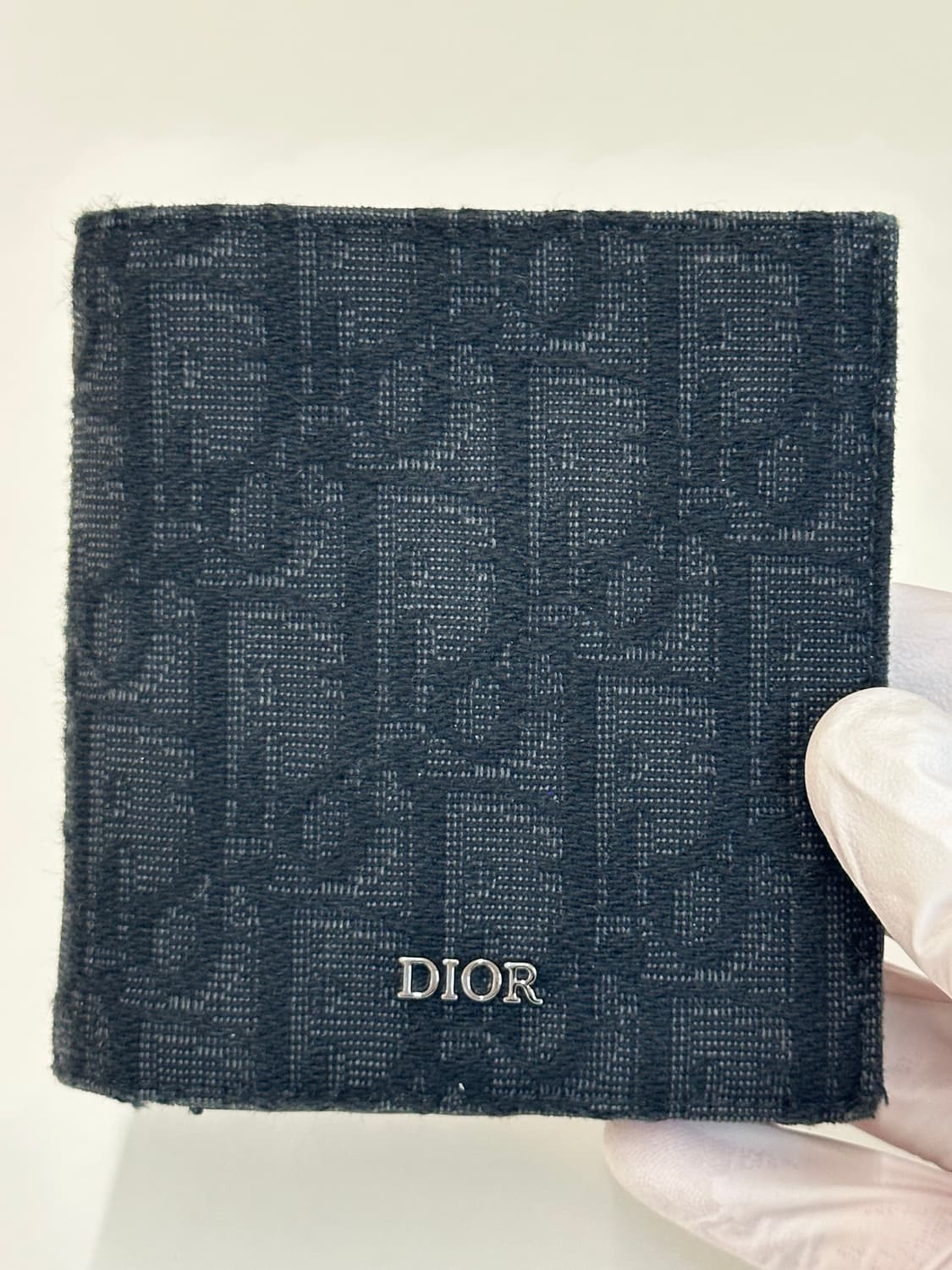 A / 디올 오블리크 자카드 컴팩트 버티컬 반지갑 블랙 상품이미지1