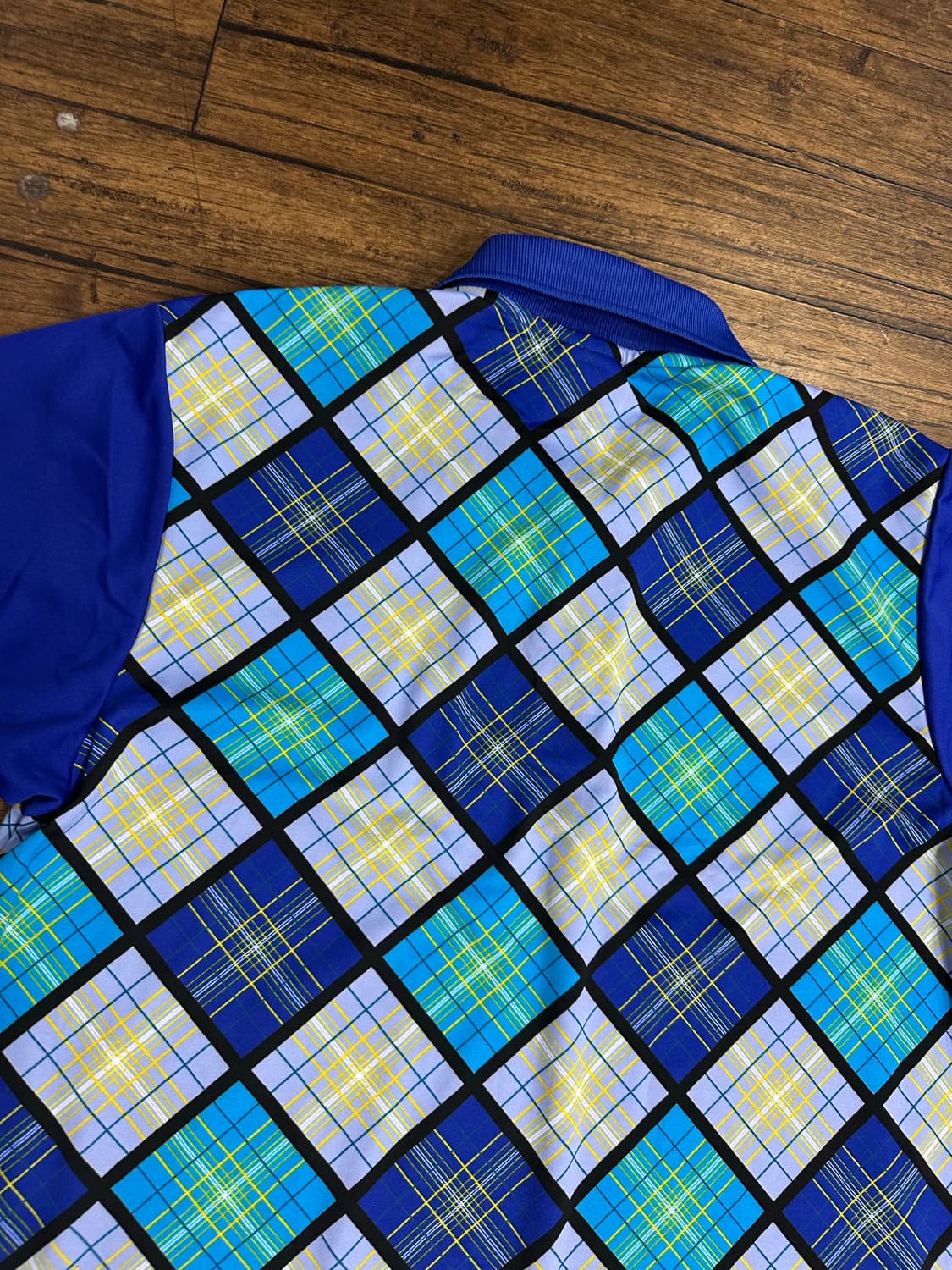 아식스 남성 체크 반팔 카라티 L 새제품 상품이미지6