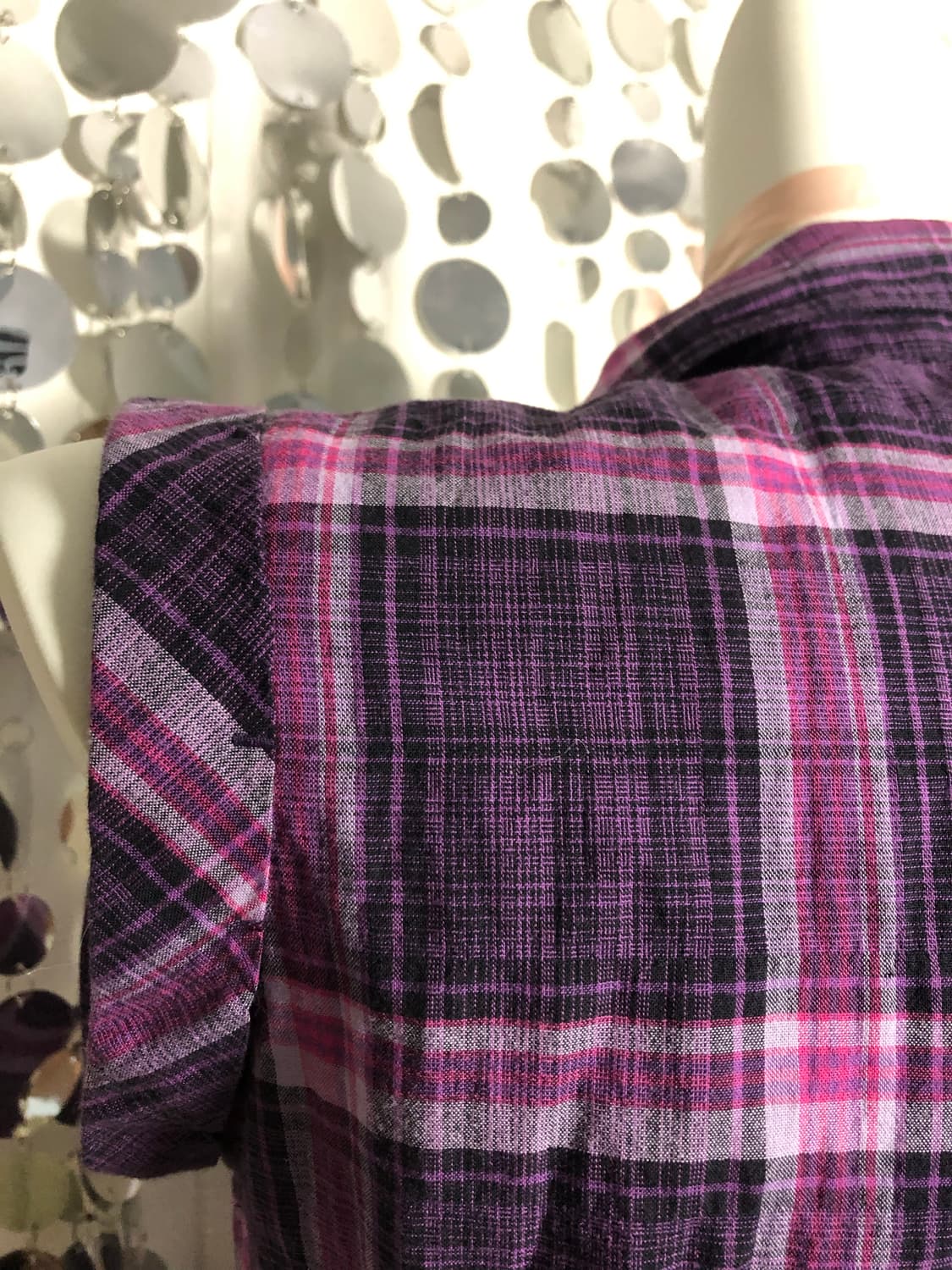 Lee purple check top 상품이미지7
