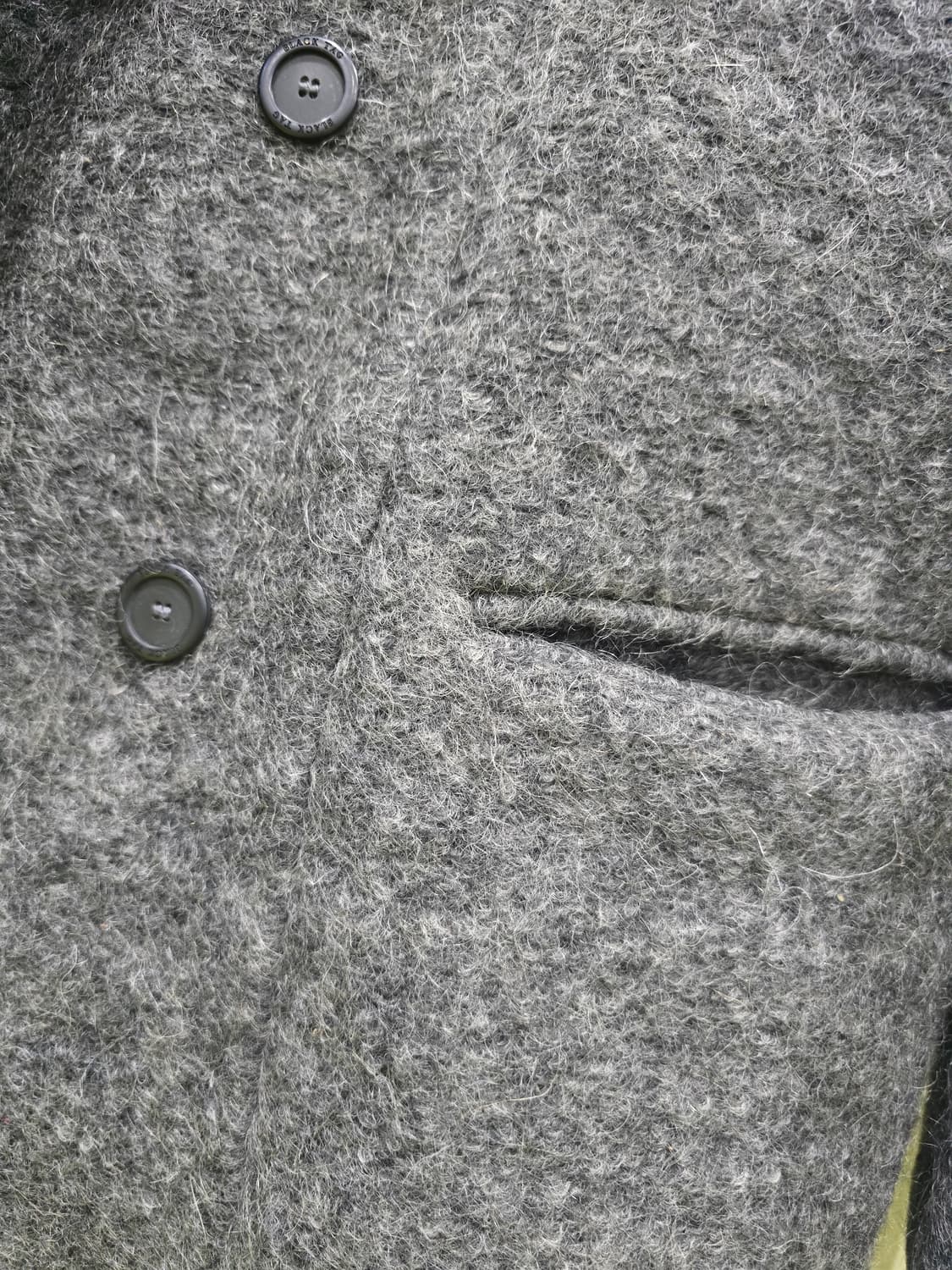 자라 남성 울 더블 버튼 회색 코트 상품이미지5