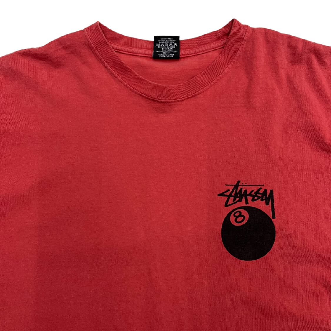 스투시 로고 파스텔 레드 반팔 XL 상품이미지5