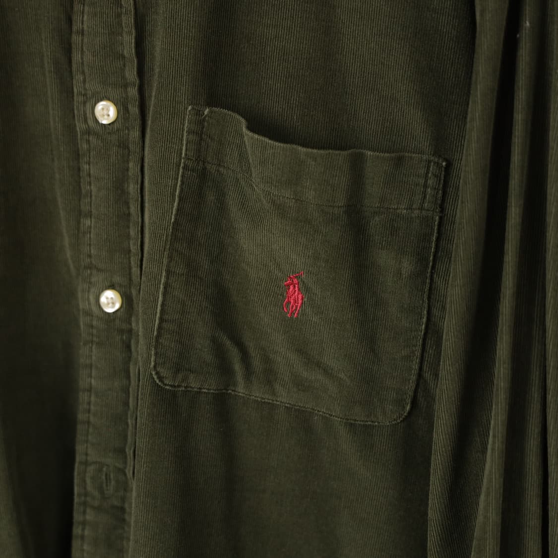 폴로 클래식핏 코듀로이 카키 셔츠 상품이미지4
