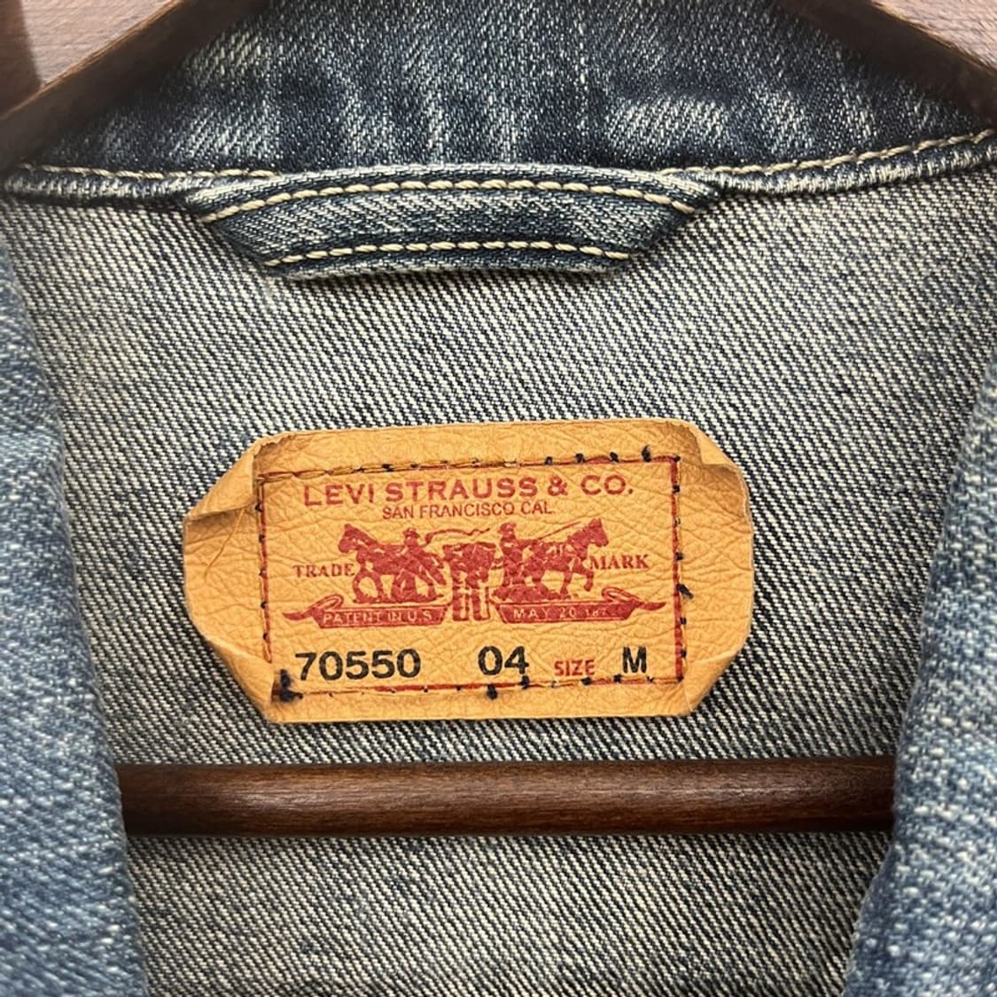 리바이스 70550 빈티지 커스텀 크롭 데님 자켓 M C10586 상품이미지5