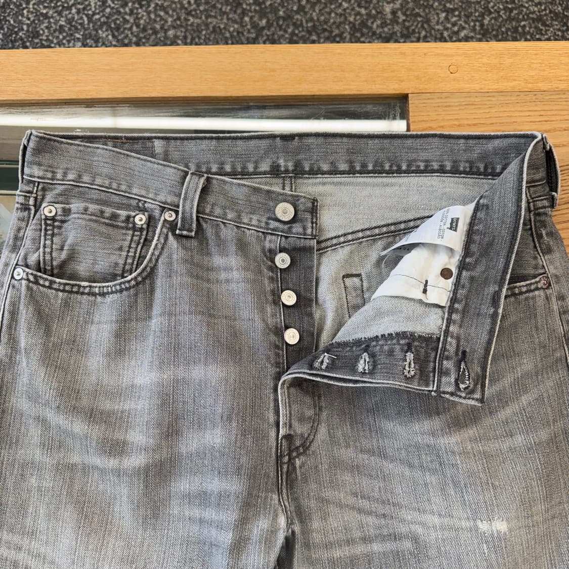리바이스 501 그레이 스트레이트 진 (34)   상품이미지7