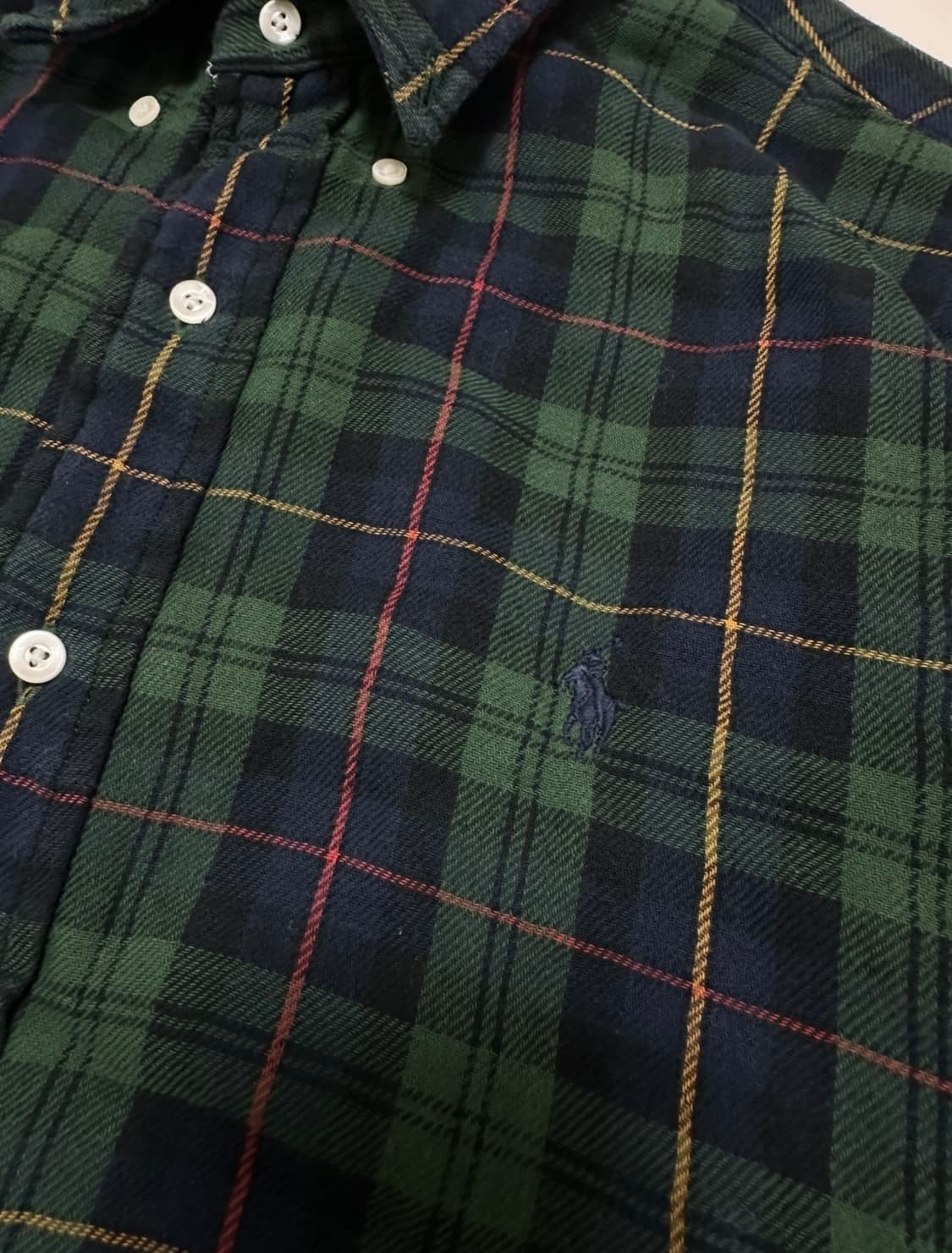 폴로 랄프로렌 그린 체크 셔츠 상품이미지3