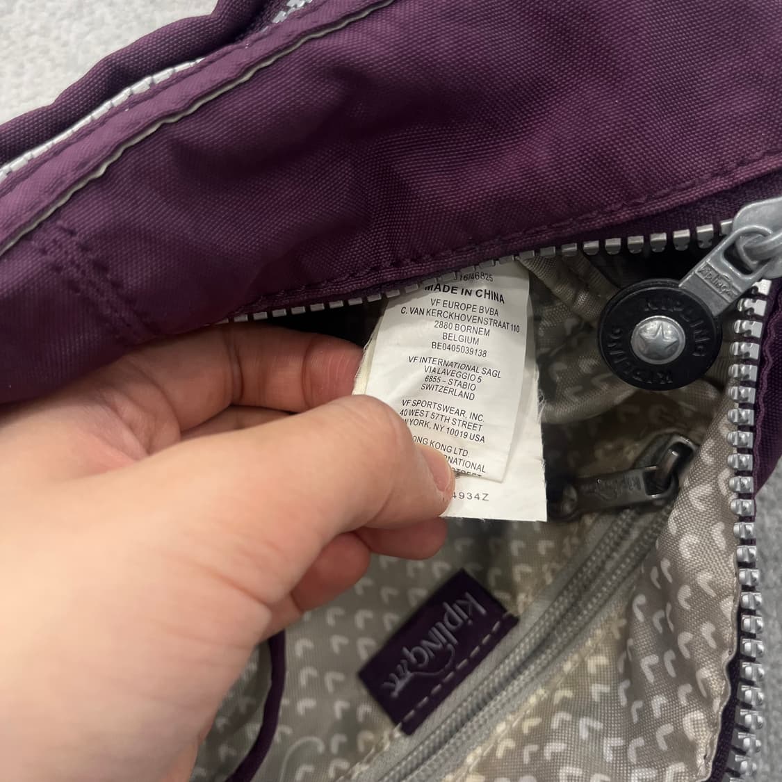 키플링 보라색 크로스백+키링 상품이미지5