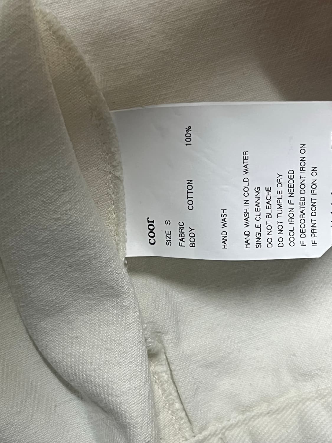 쿠어 COOR 화이트 트러커 자켓 S 상품이미지3