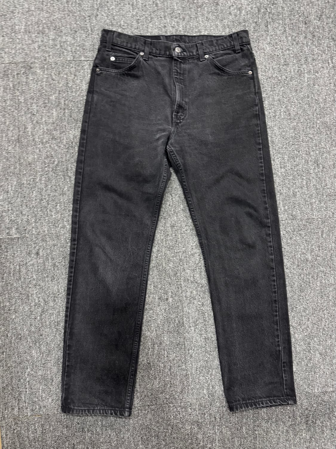 90s USA 리바이스 505 오렌지탭 블랙 워시드 데님 36 상품이미지2