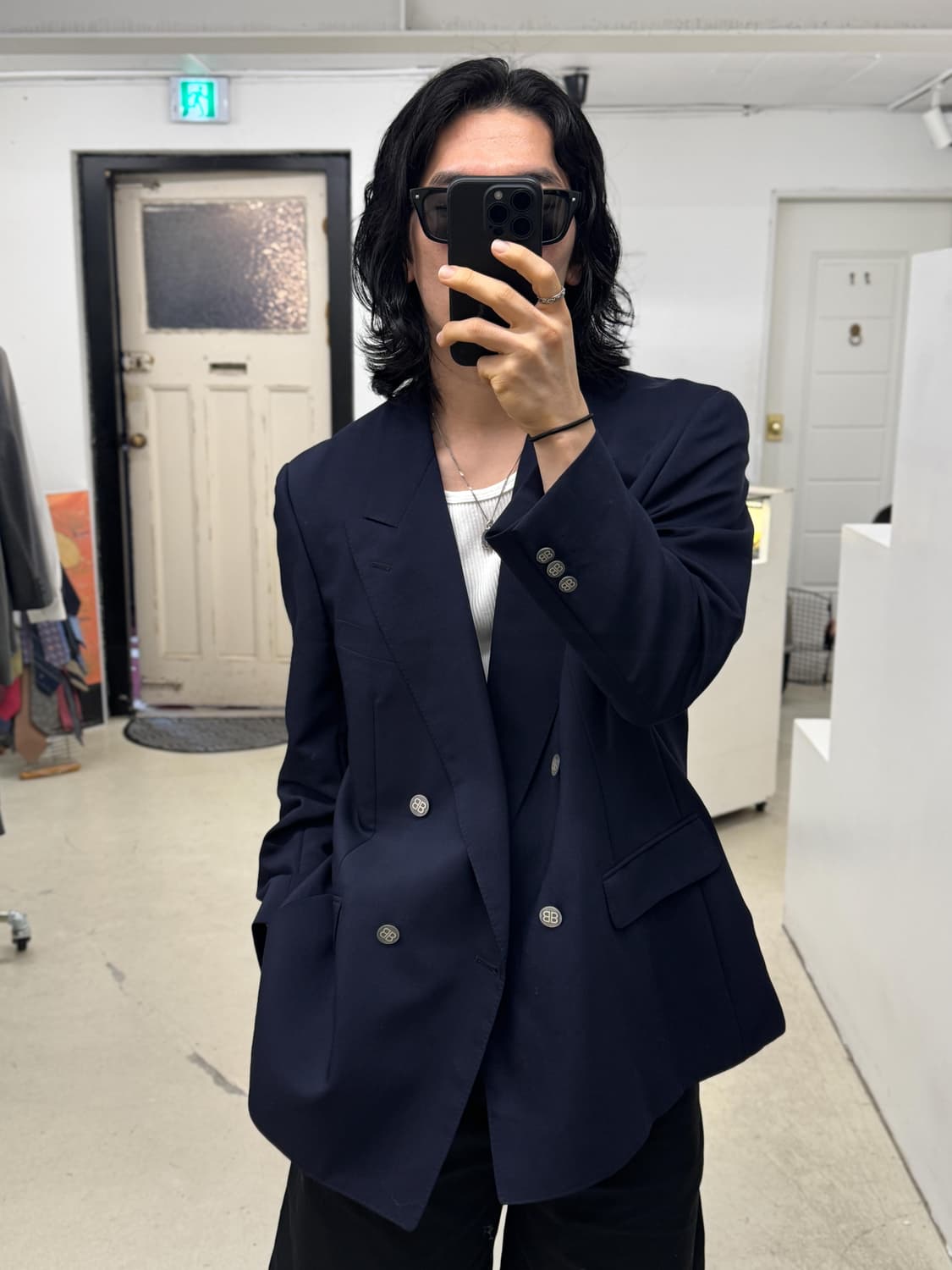 발렌시아가 네이비 자켓 상품이미지2