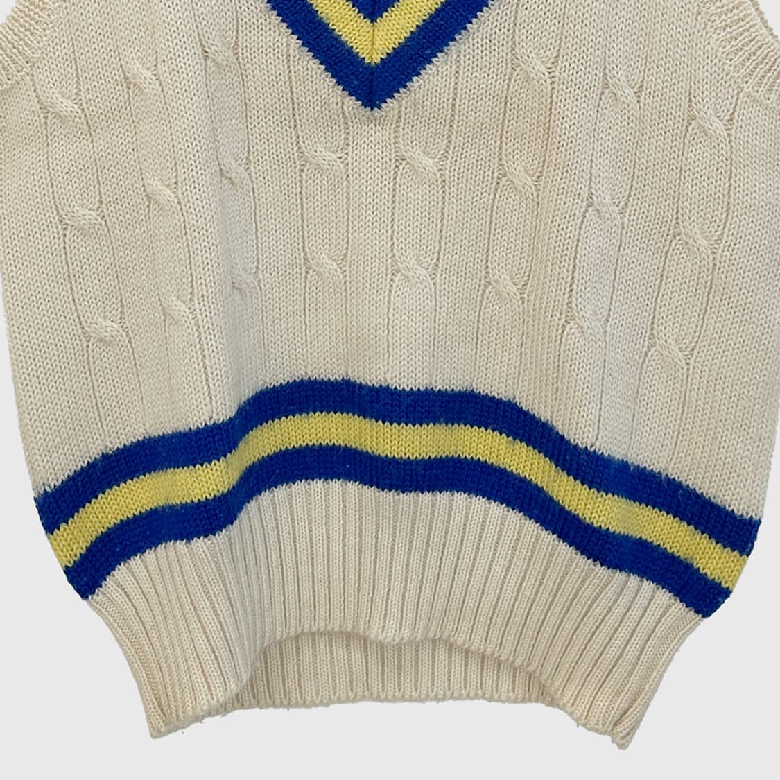 폴로 랄프로렌 울 100 크리켓 베스트 케이블 니트조끼 프레피룩 S 상품이미지3