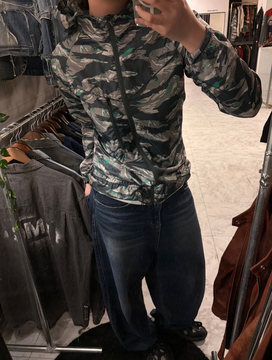 (정품/s)나이키 카모플라쥬 바람막이 a1 상품이미지1