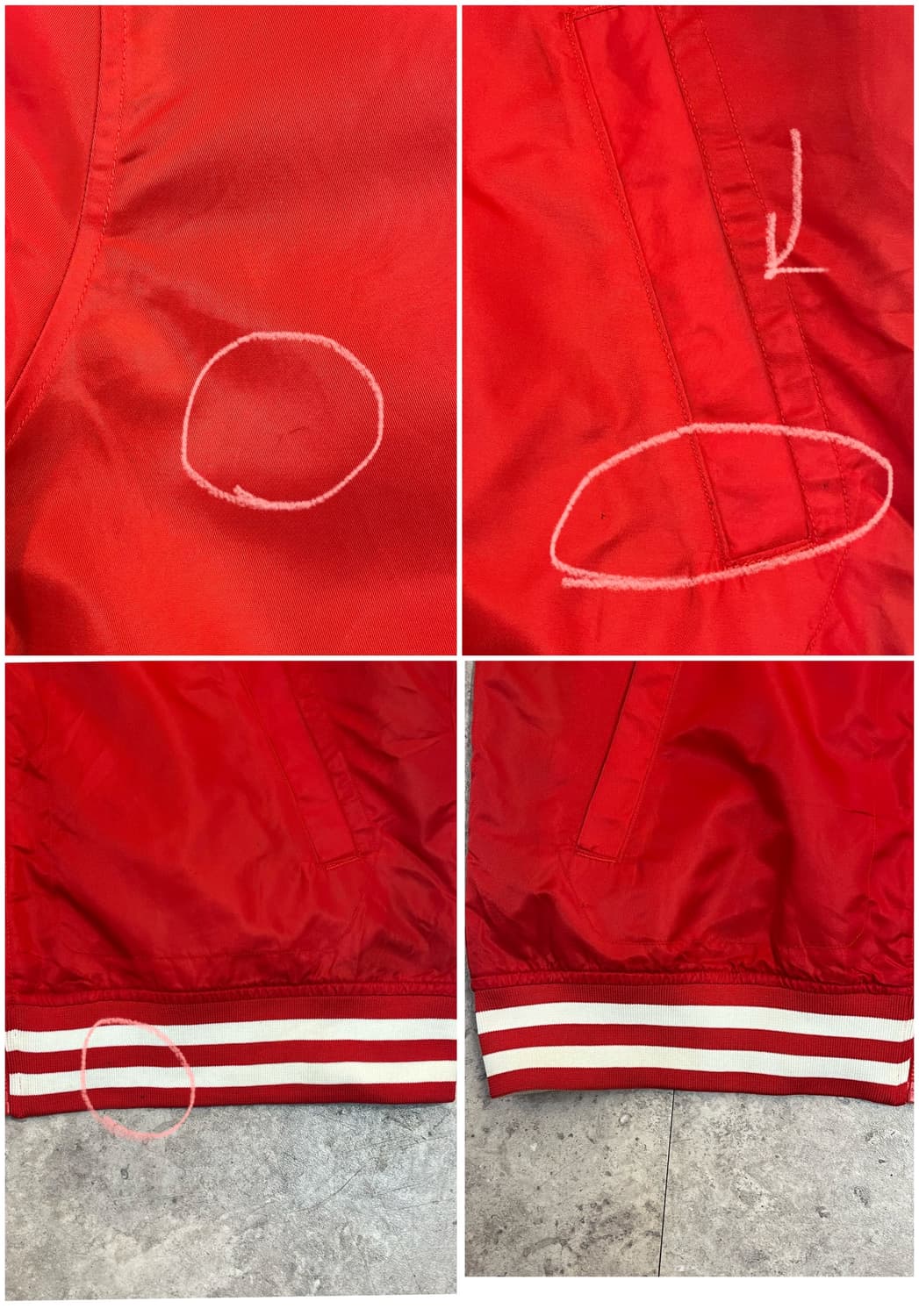 챔피온 빅로고 바시티 자켓 레드 L #csz3471 상품이미지5