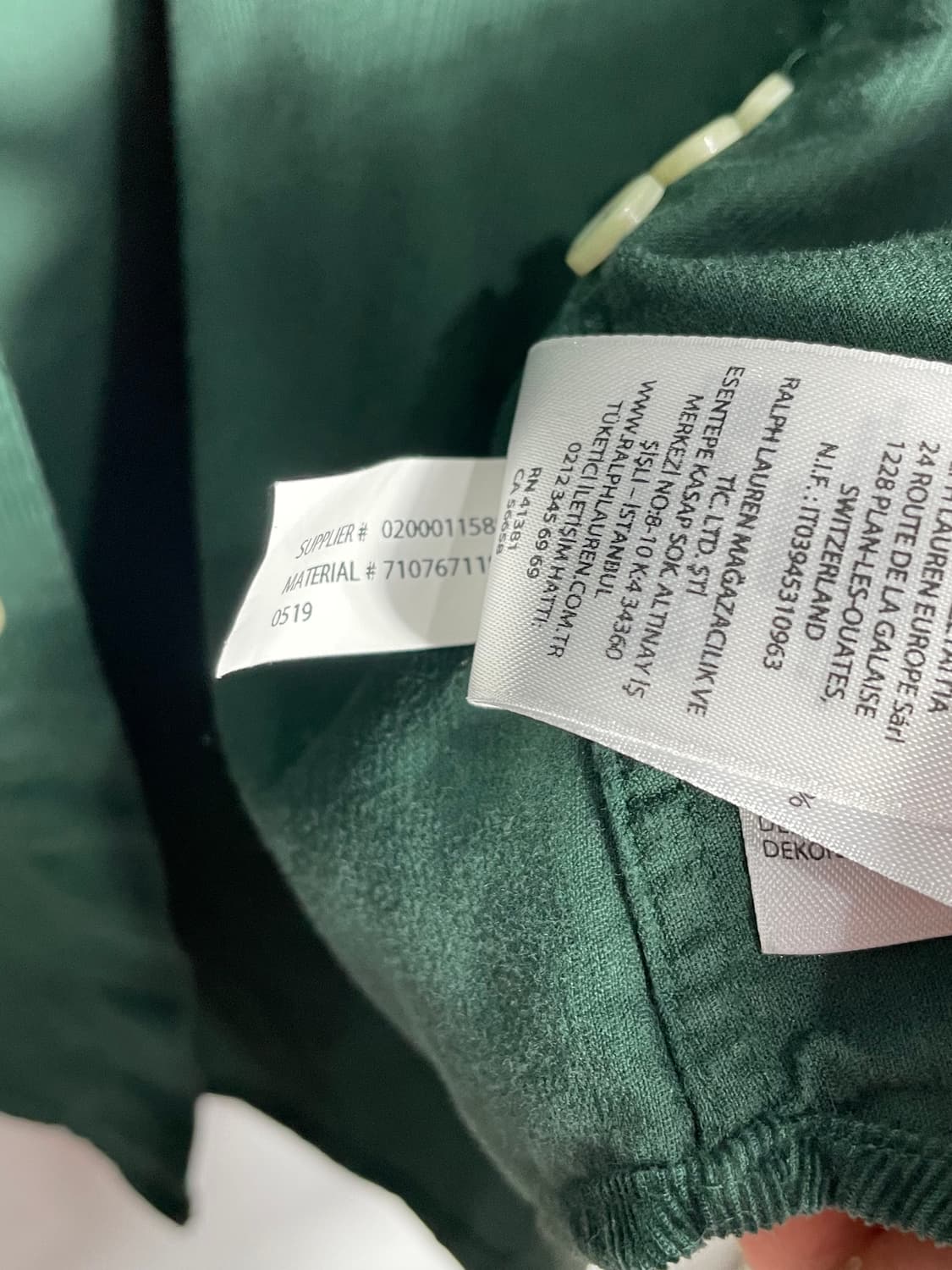 폴로 랄프로렌 코듀로이 셔츠 그린 상품이미지6