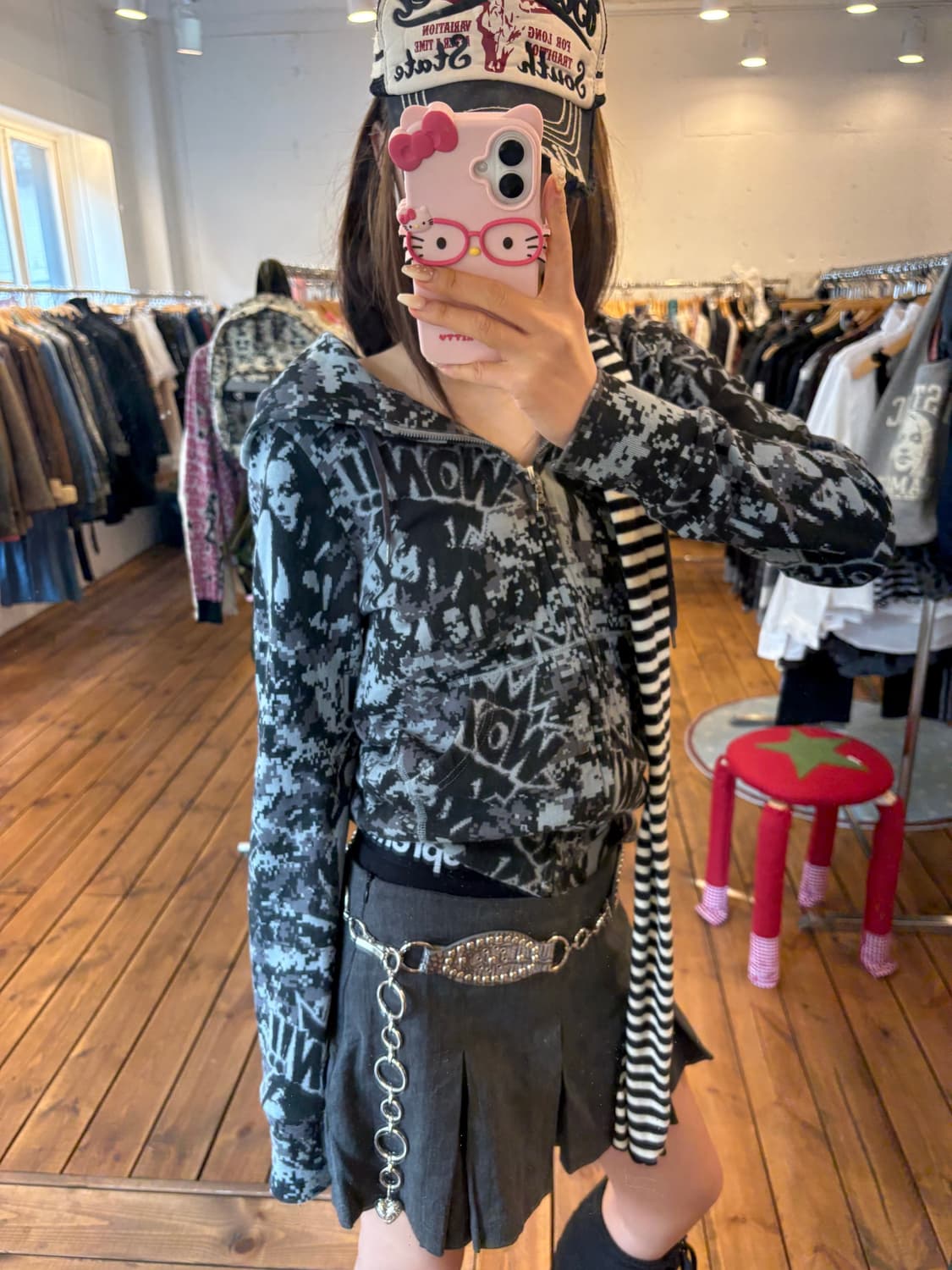 히스테릭글래머 그래픽 히스걸 후드집업 상품이미지2