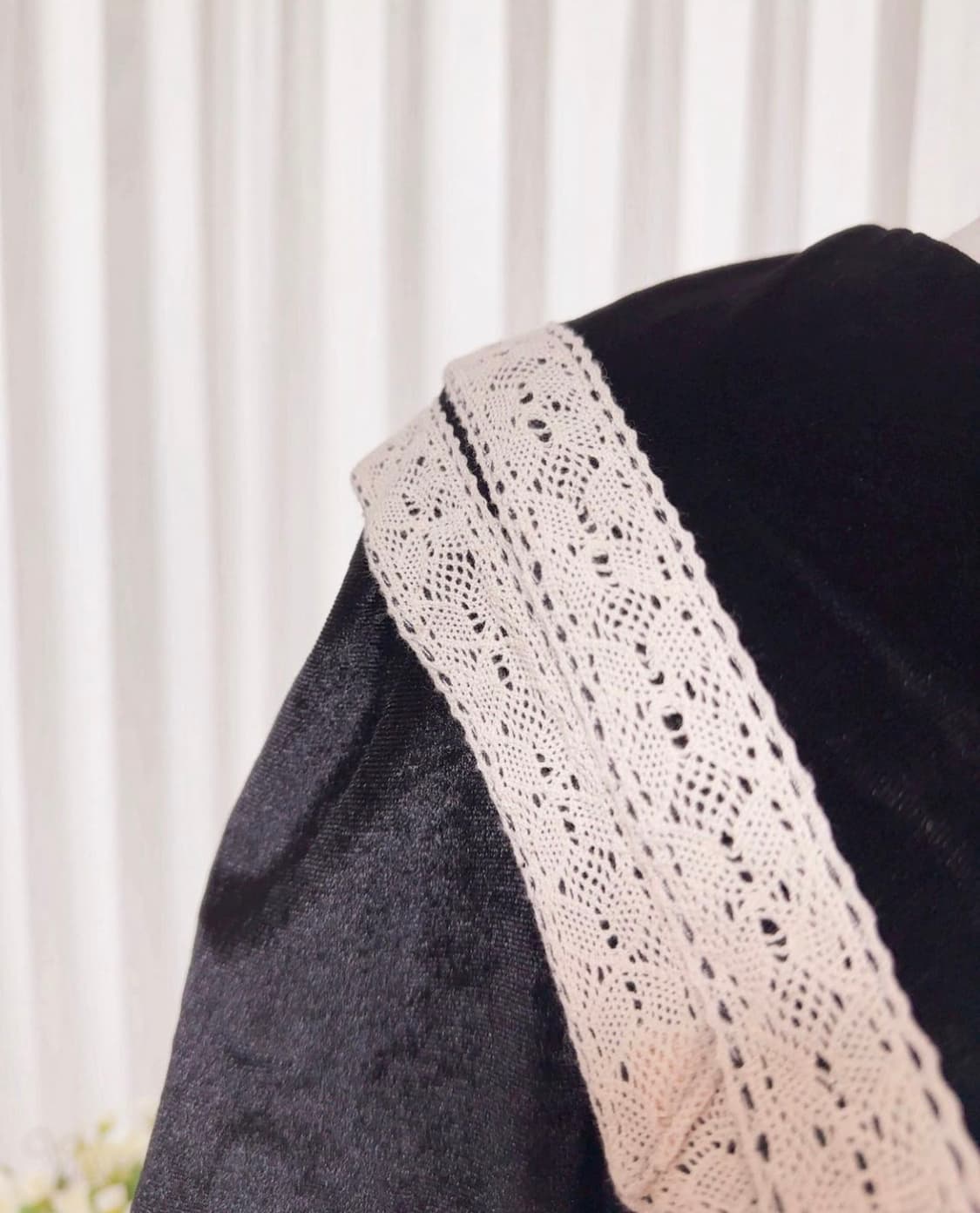 세일러 벨벳레이스 롱원피스 상품이미지3