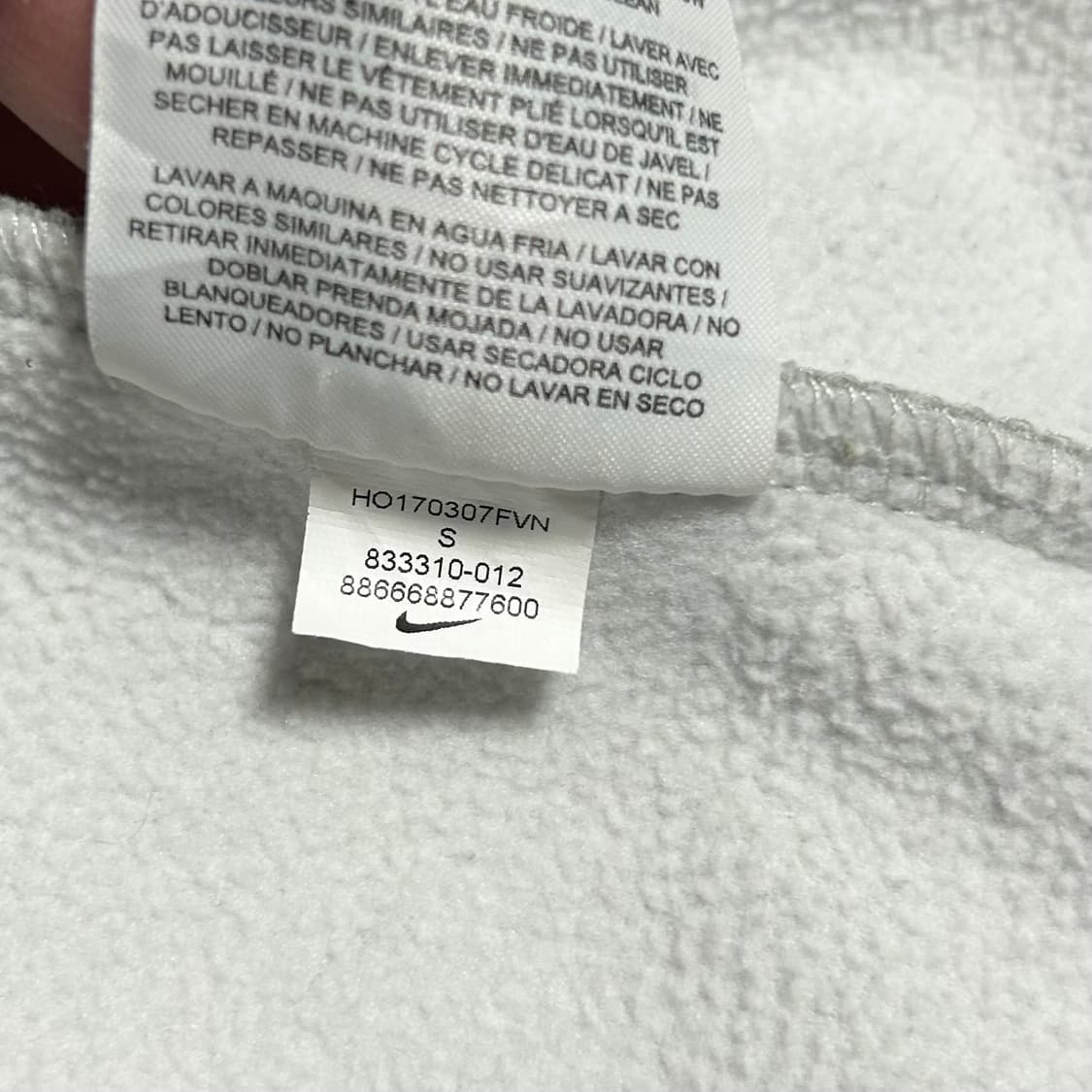 [S] Nike 나이키 그레이 스우시 기모 후드티 상품이미지5