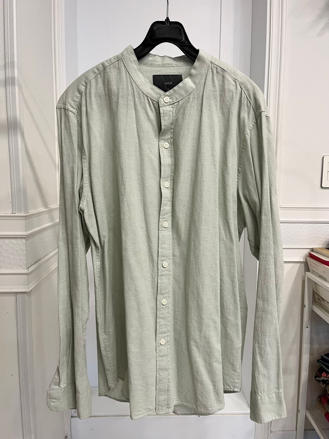 앤드지 밝은 그린 헨리넥 셔츠 상품이미지1