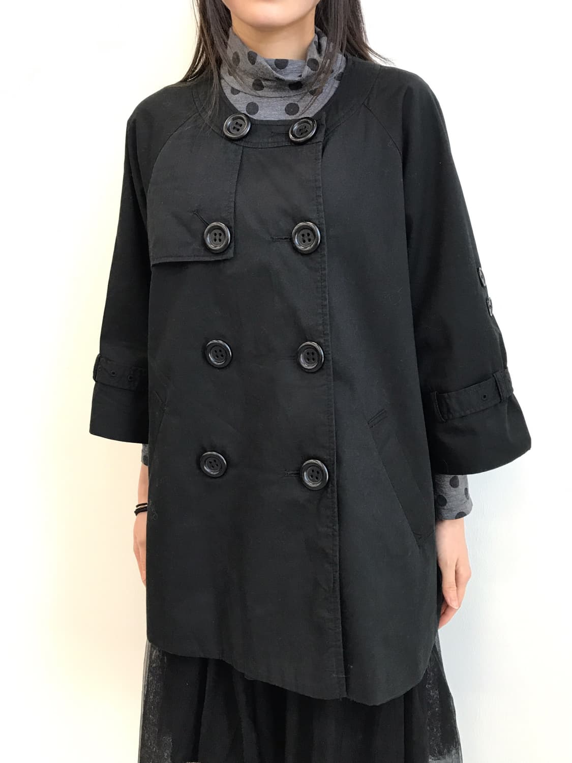 LDS Double-Breasted Short Trench Jacket 상품이미지2