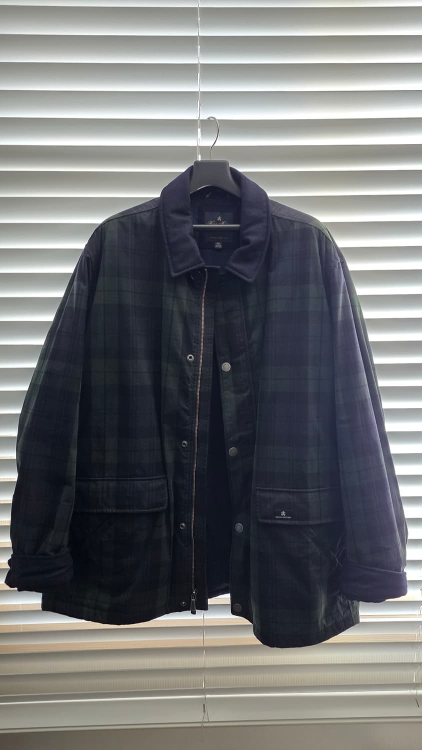 브룩스브라더스 블랙와치 왁스자켓 xxl 상품이미지1