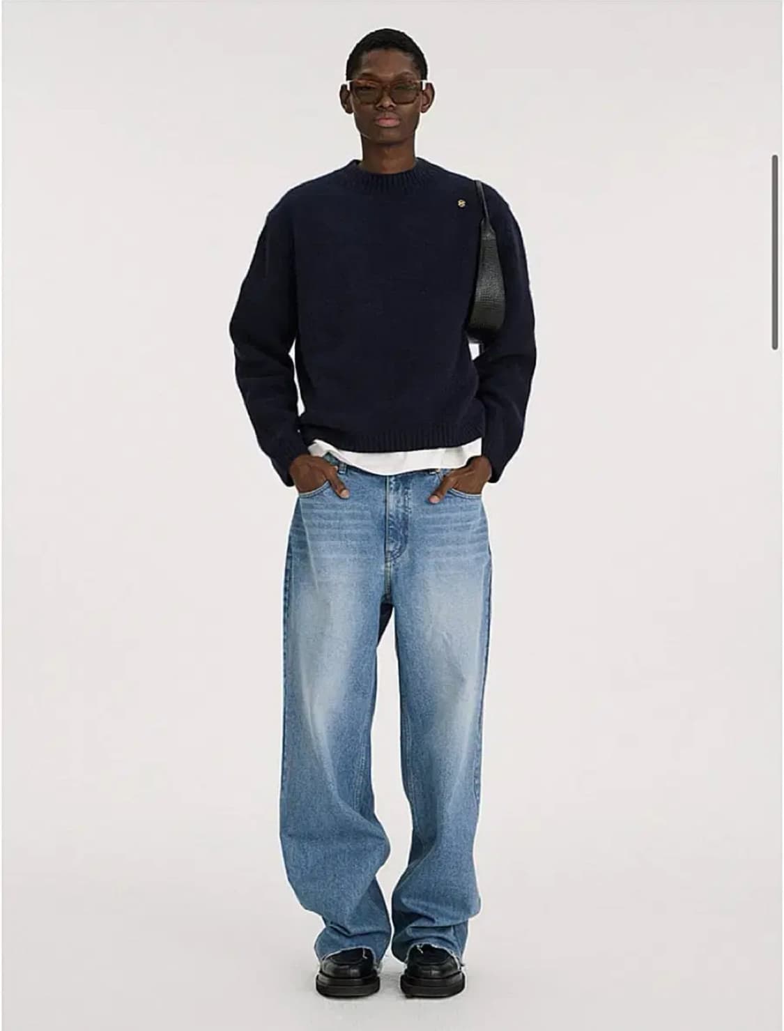 렉토 로우라이즈 데님팬츠 블루 L 상품이미지1