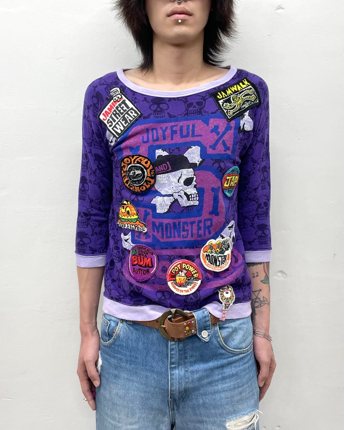 Skeleton Wappen Purple Jam Half Sleeve  상품이미지1