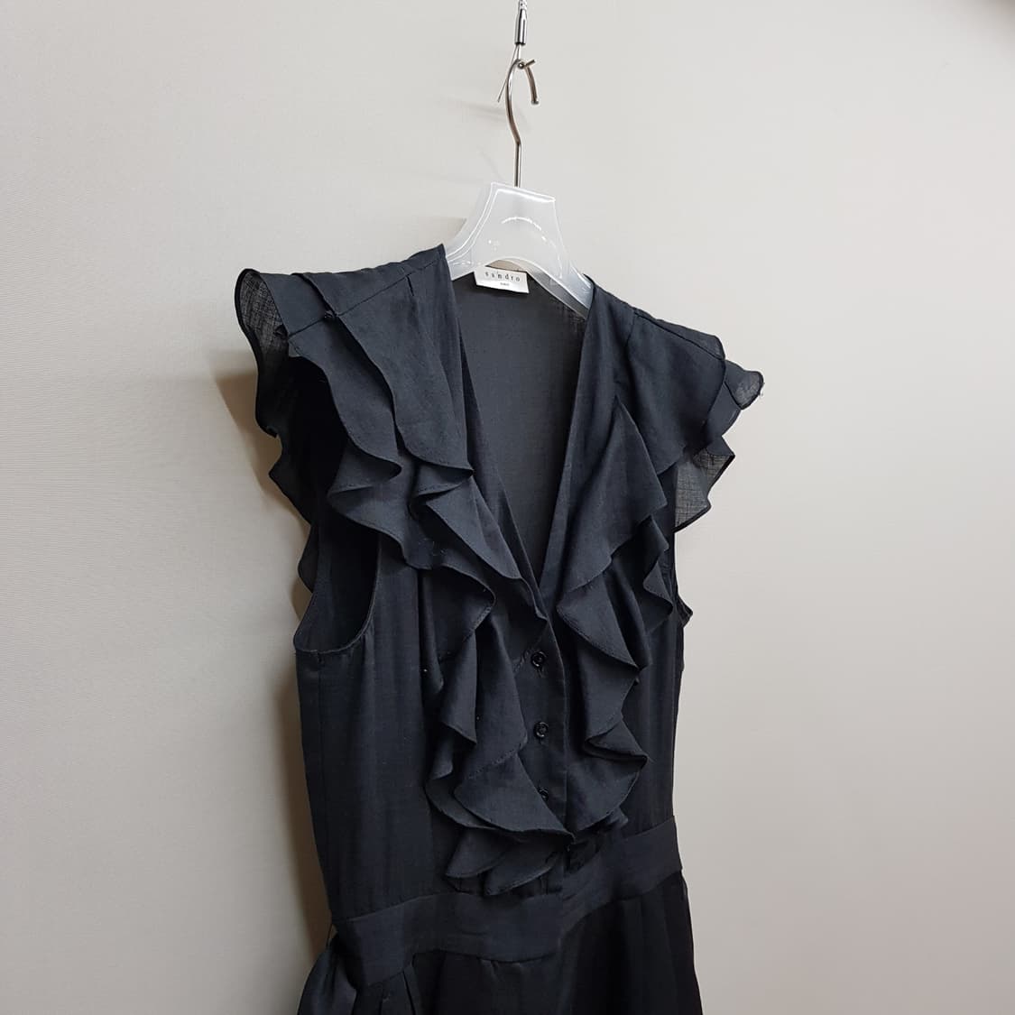 산드로 Sandro  러플 디테일 벨티드 점프슈트 34사이즈 상품이미지3