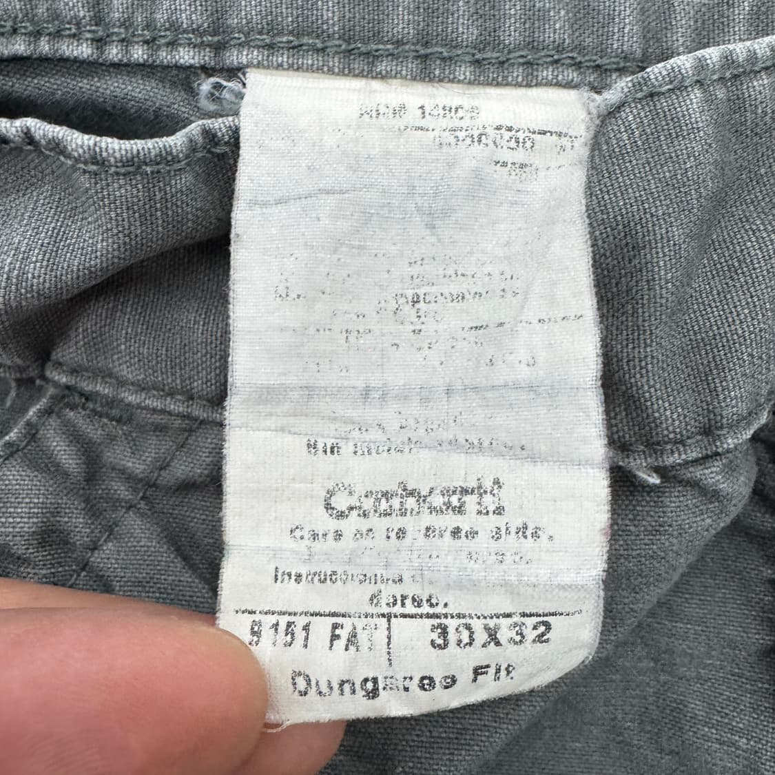 칼하트 OG 가죽패치 카펜터 페이딩 와이드 워크팬츠 상품이미지8